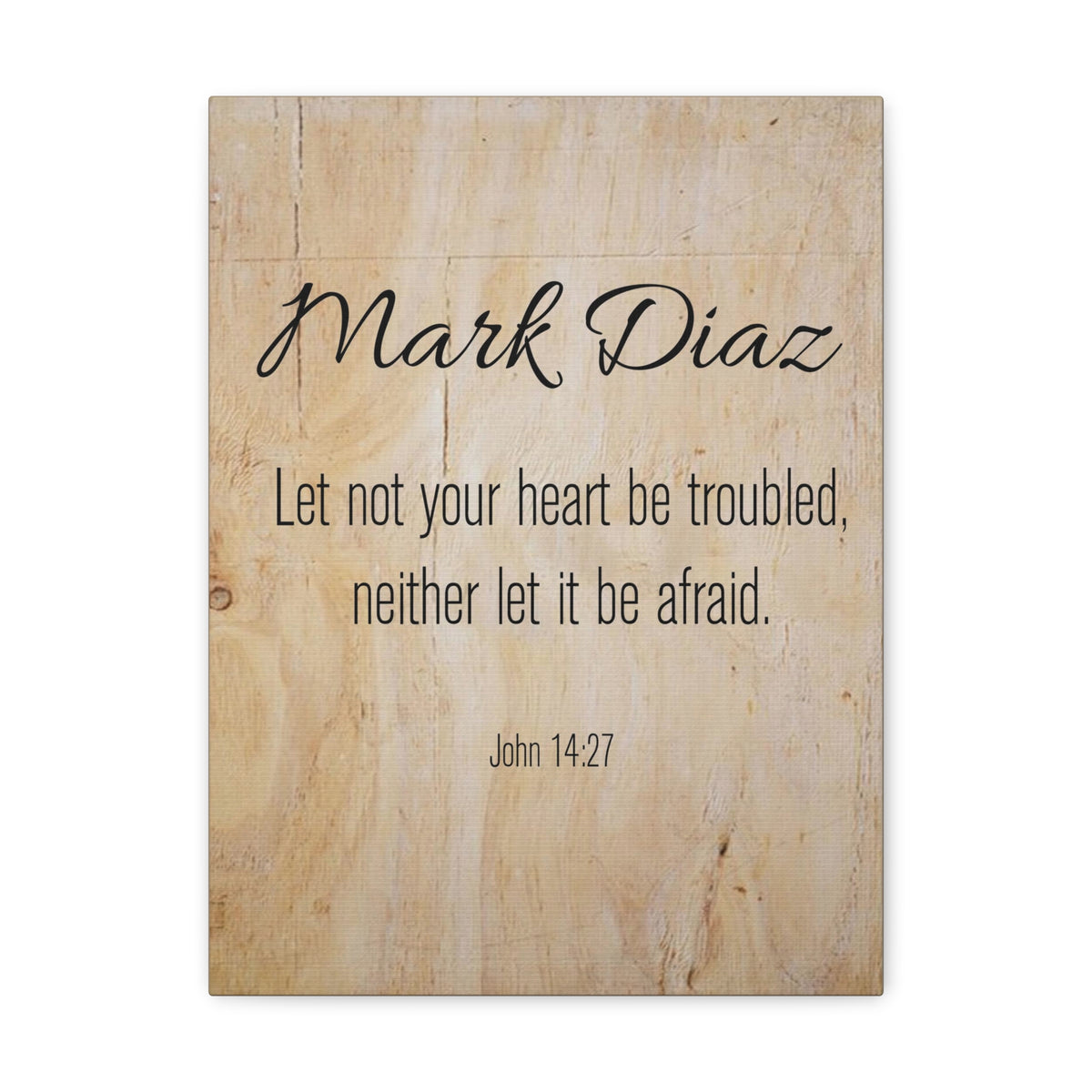 Scripture Walls Personalized No Fear No Trouble John 14:27 Bible Chapter Canvas Christian Wall Art Ready to Hang-Express Your Love Gifts