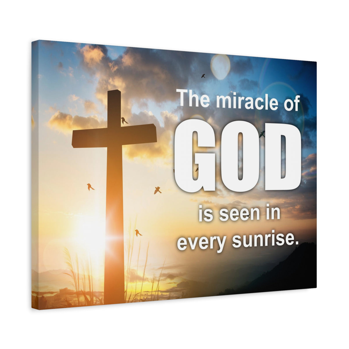 Scripture Canvas The Miracle of God Psalm 118:24 Christian Wall Art Bible Verse Print Ready to Hang-Express Your Love Gifts