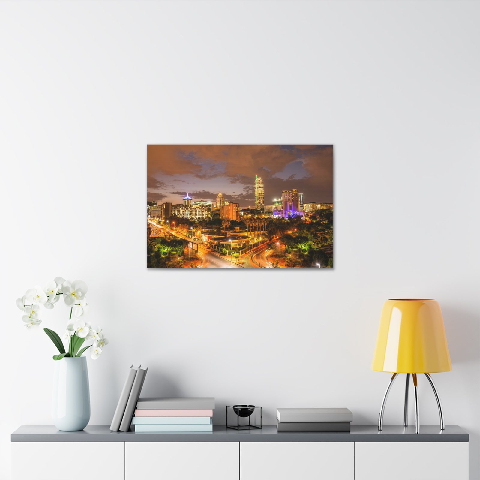 Johannesburg Night Skyline Canvas Artwork High-Quality Breathtaking Stunning Cityscape for Home Decor Ready to Hang-Express Your Love Gifts