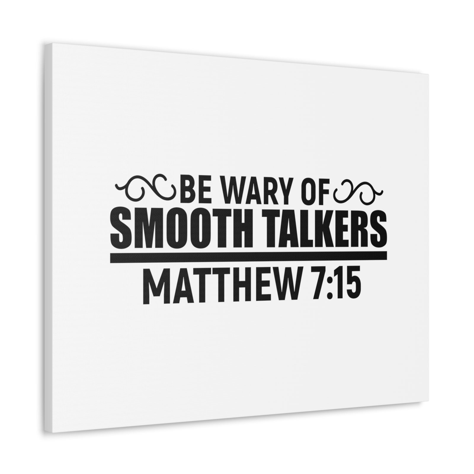 Scripture Walls Matthew 7:15 Be Wary of Smooth Talkers Bible Verse Canvas Christian Wall Art Ready to Hang Unframed-Express Your Love Gifts