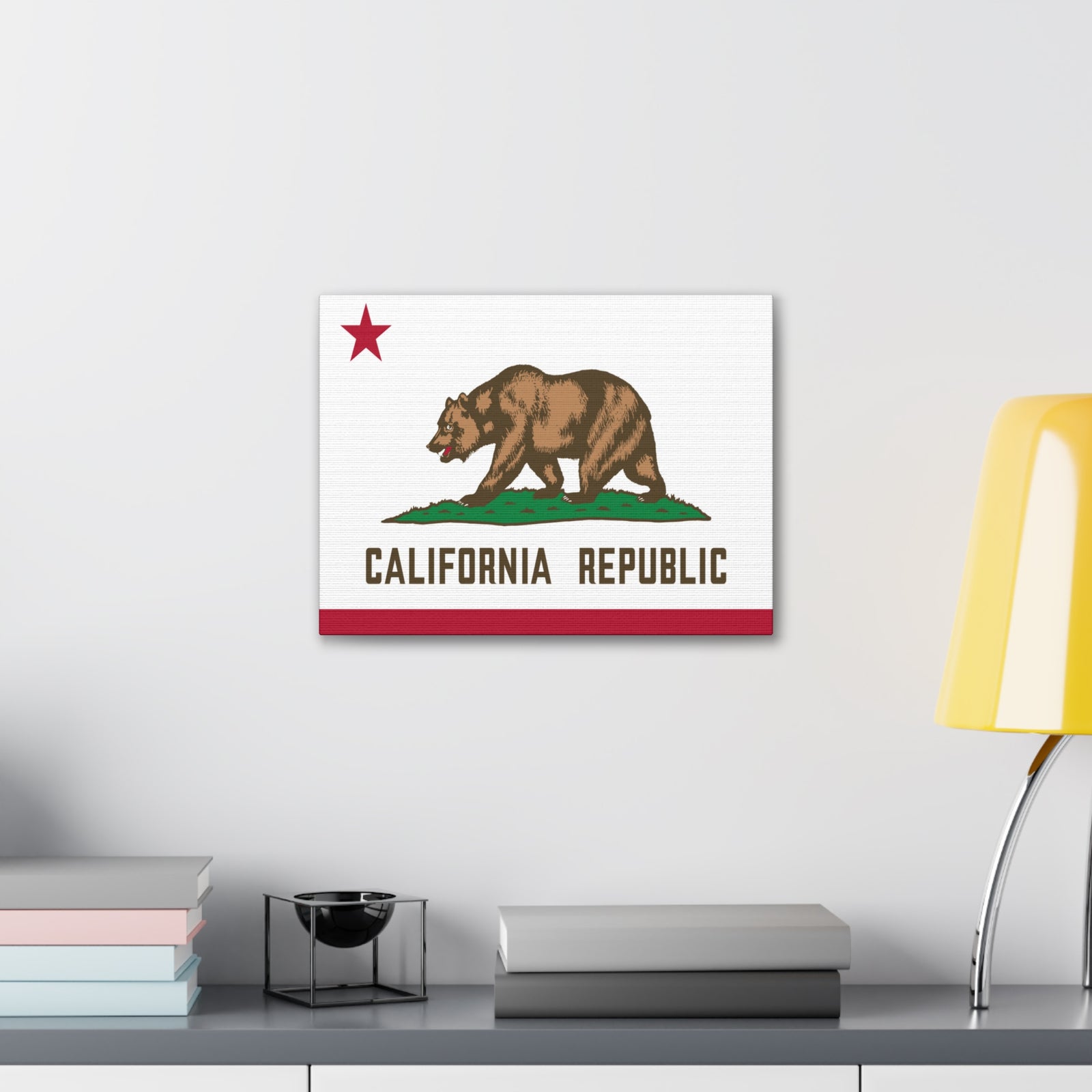 California State Flag Canvas Vibrant Wall Art Unframed Home Decor-Express Your Love Gifts