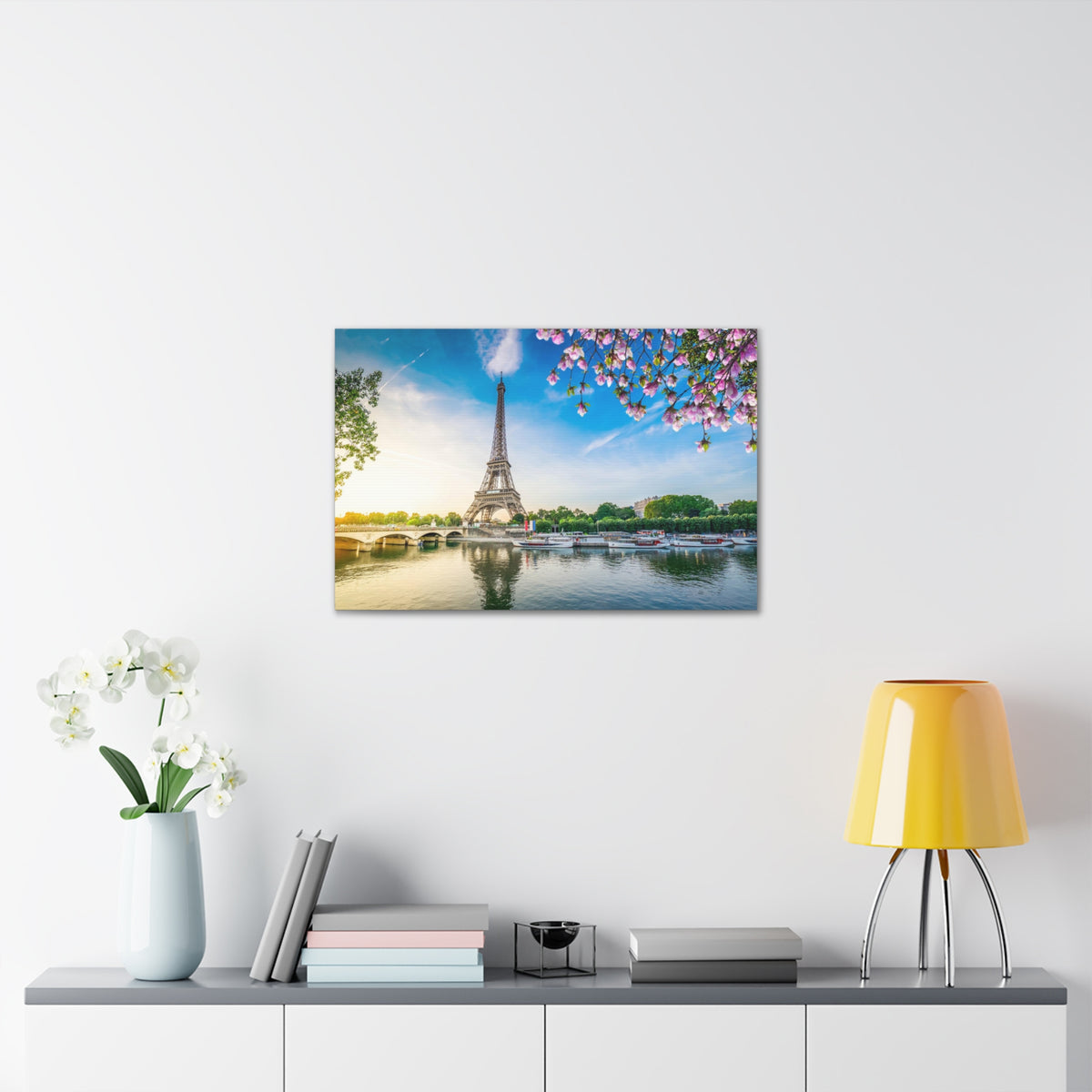 Fantastic View Eiffel Tower France Canvas Artwork High-Quality Breathtaking French City for Home Decor Ready to Hang-Express Your Love Gifts