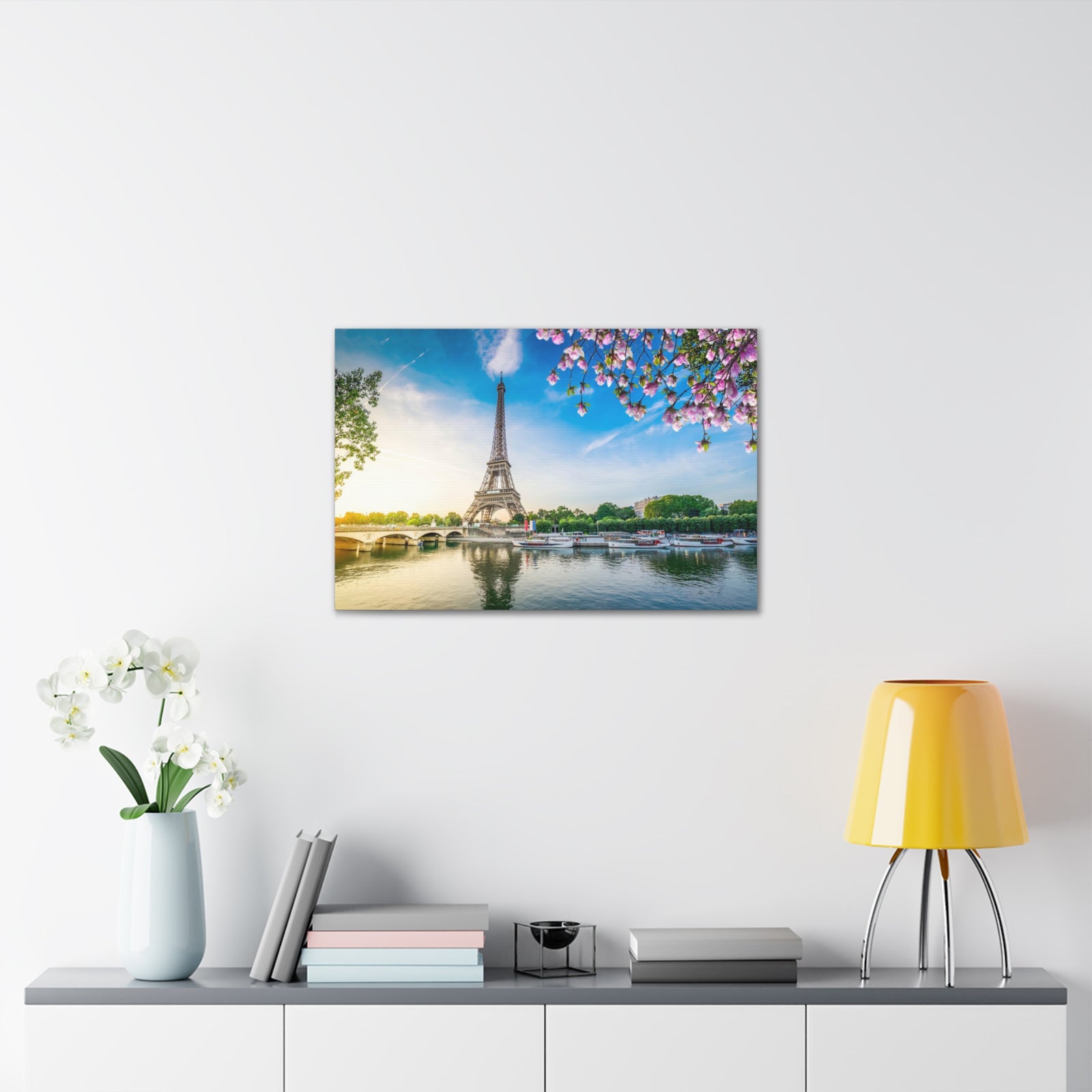 Fantastic View Eiffel Tower France Canvas Artwork High-Quality Breathtaking French City for Home Decor Ready to Hang-Express Your Love Gifts