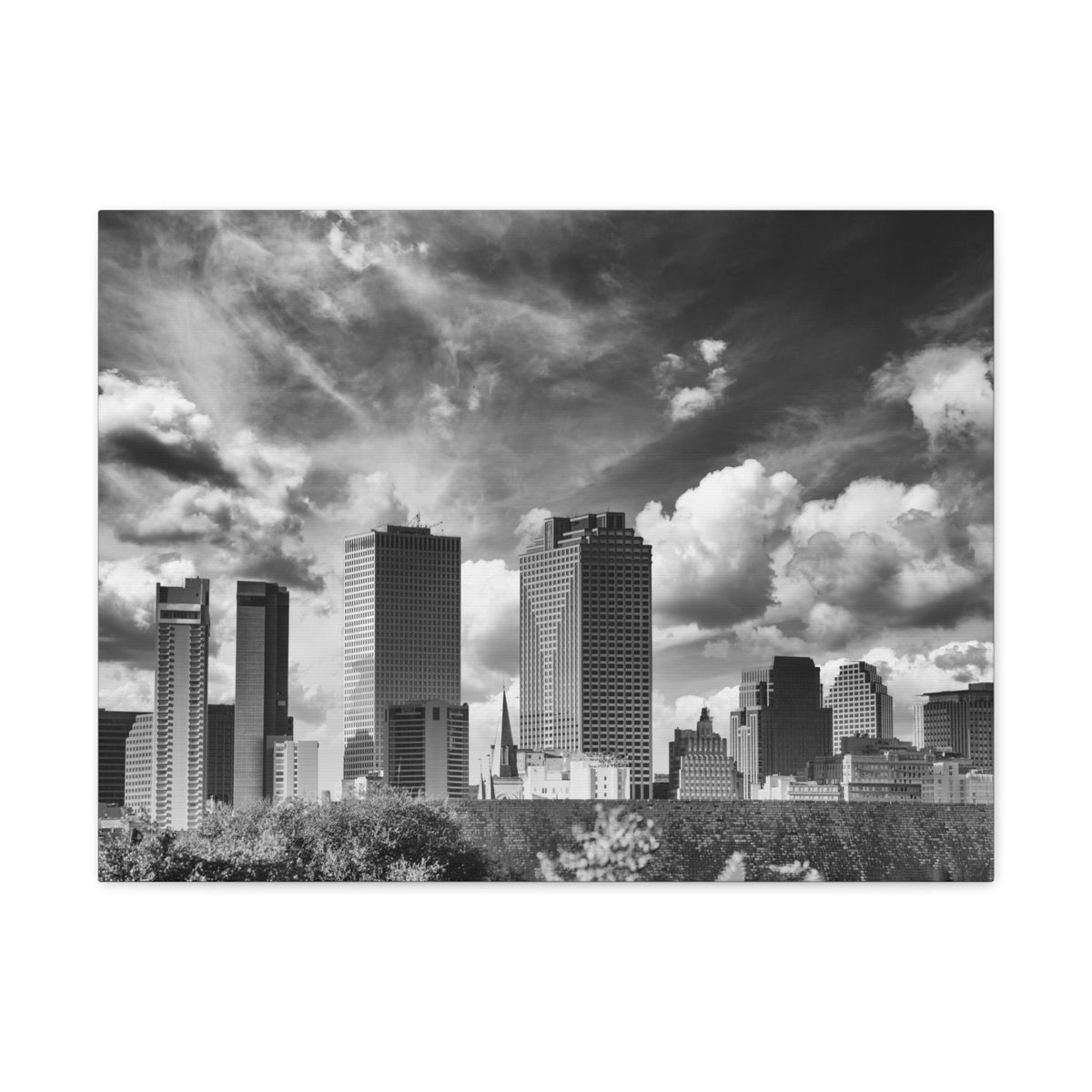New Orleans Black And White Skyline Canvas Artwork High-Quality Breathtaking Stunning Cityscape for Home Decor Ready to Hang-Express Your Love Gifts