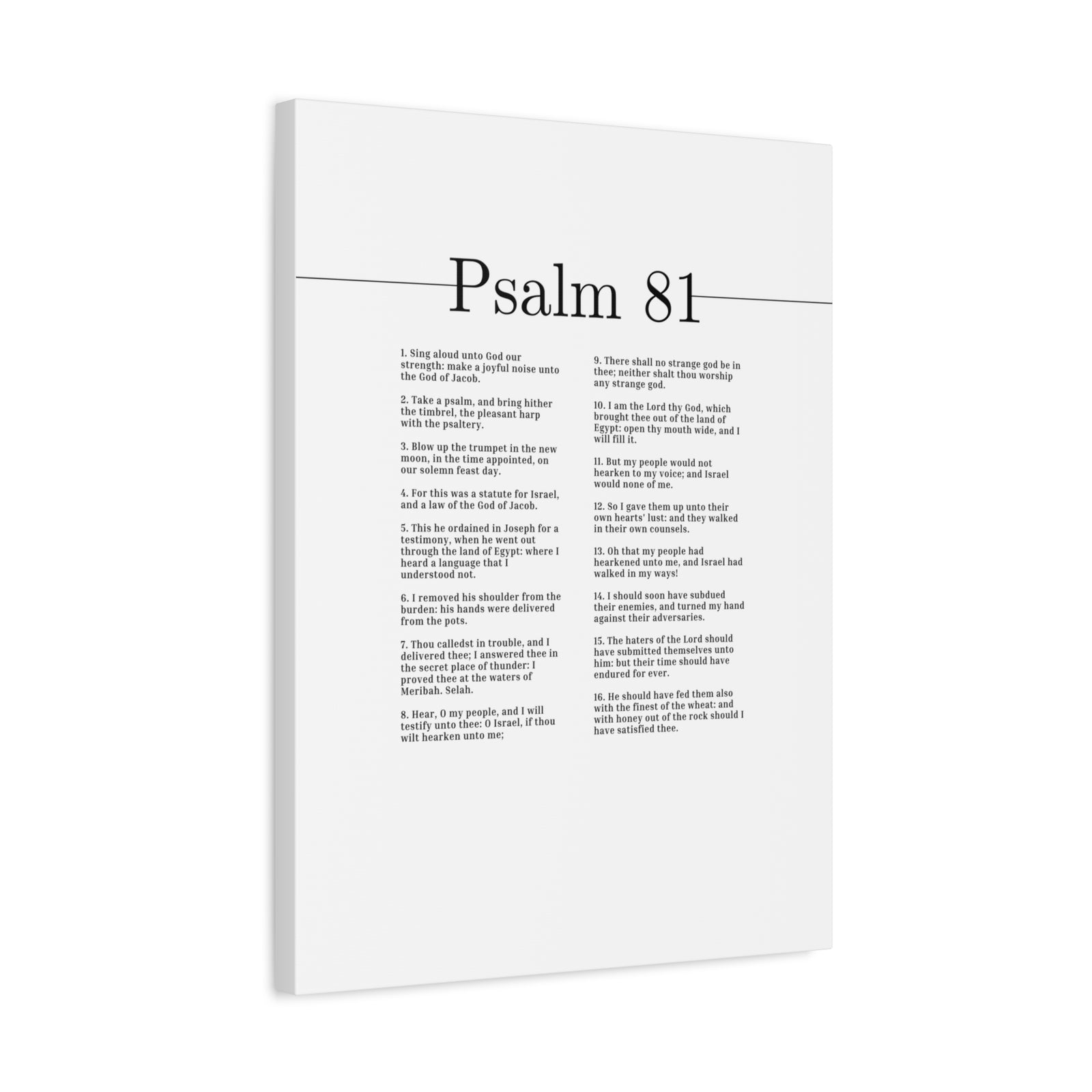 Scripture Canvas I Am The Lord Thy God Psalm 81 Christian Wall Art Bible Verse Print Ready to Hang-Express Your Love Gifts