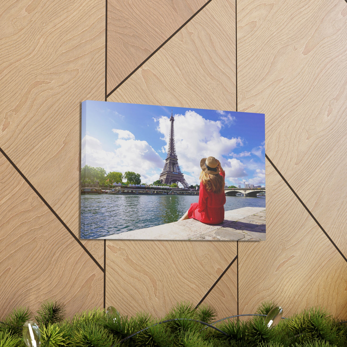 Eiffel Tower Sunrise Seine River Paris Skyline Canvas Artwork High-Quality Breathtaking Stunning Cityscape for Home Decor Ready to Hang-Express Your Love Gifts