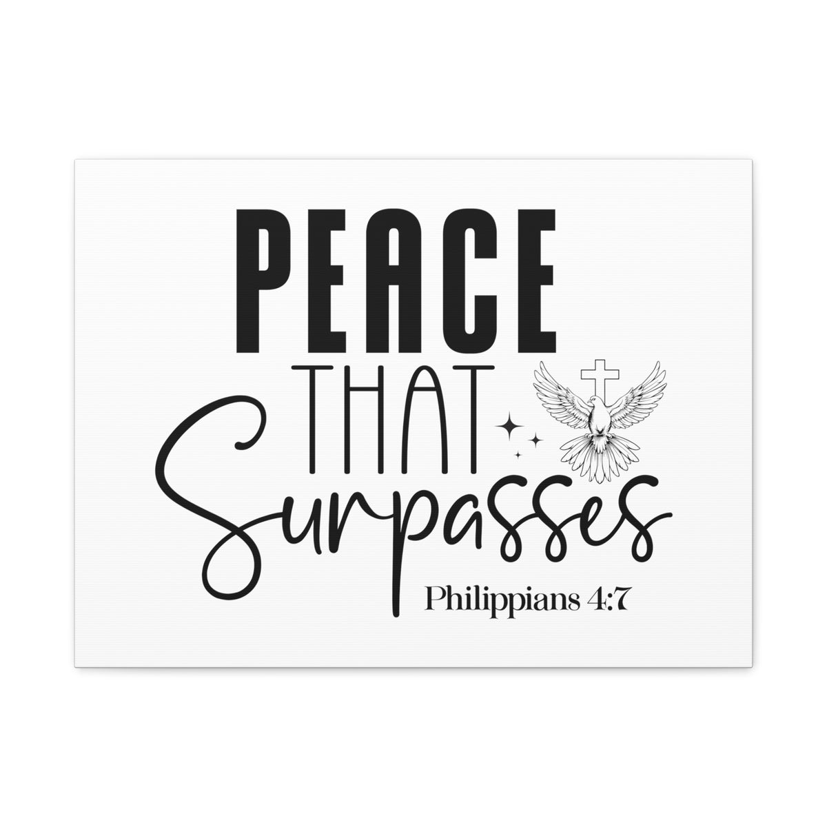Scripture Walls Philippians 4:7 Peace That Surpasses Rubies Bible Verse Canvas Christian Wall Art Ready to Hang Unframed-Express Your Love Gifts
