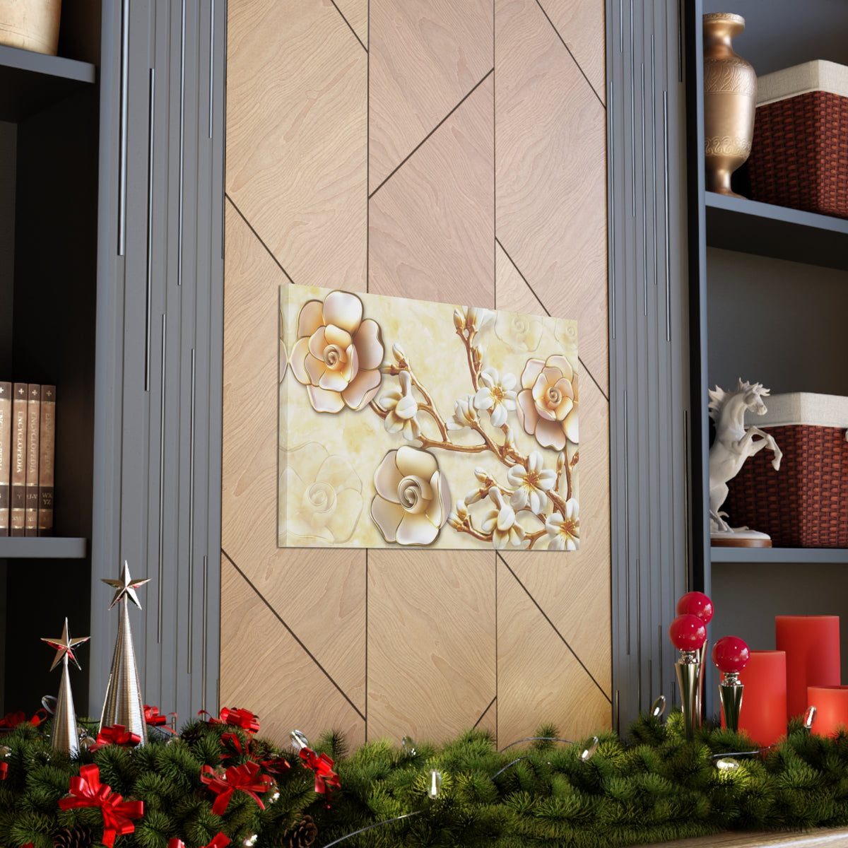 Yellow Flowers 3D Flower Canvas Wall Art for Home Decor Ready-to-Hang-Express Your Love Gifts