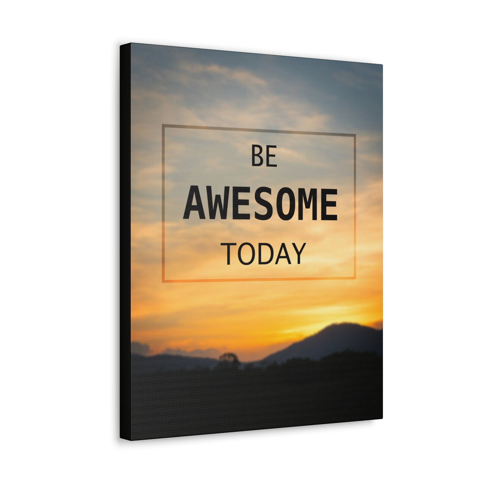 Inspirational Quote Canvas Be Awesome Today Motivational Print Ready to Hang Artwork-Express Your Love Gifts