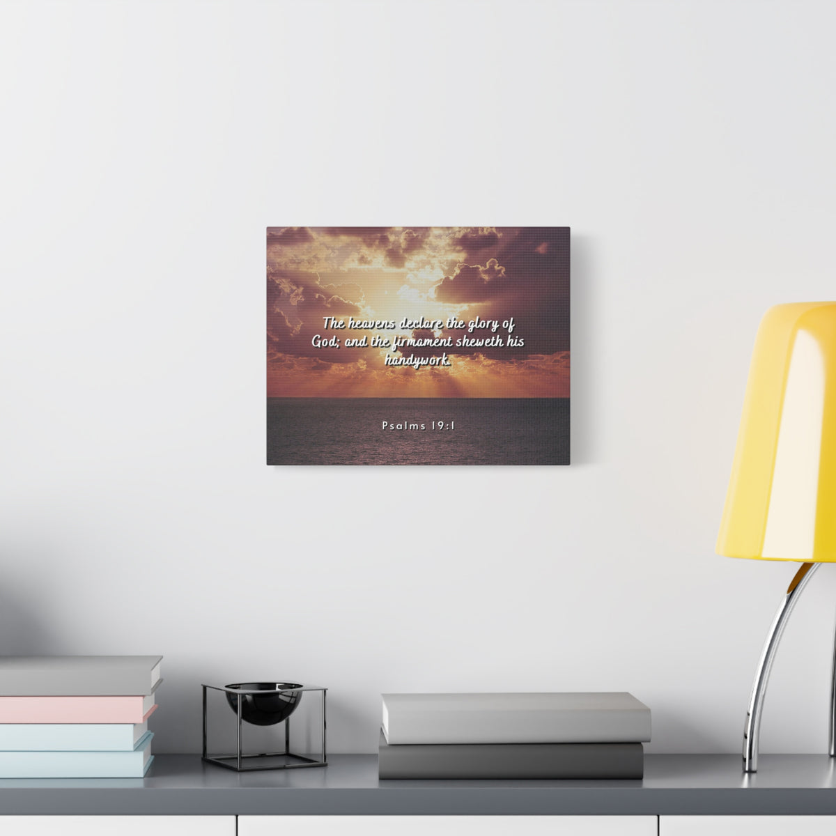 Scripture Canvas Glory Of God Psalms 19:1 Christian Wall Art Bible Verse Print Ready to Hang-Express Your Love Gifts