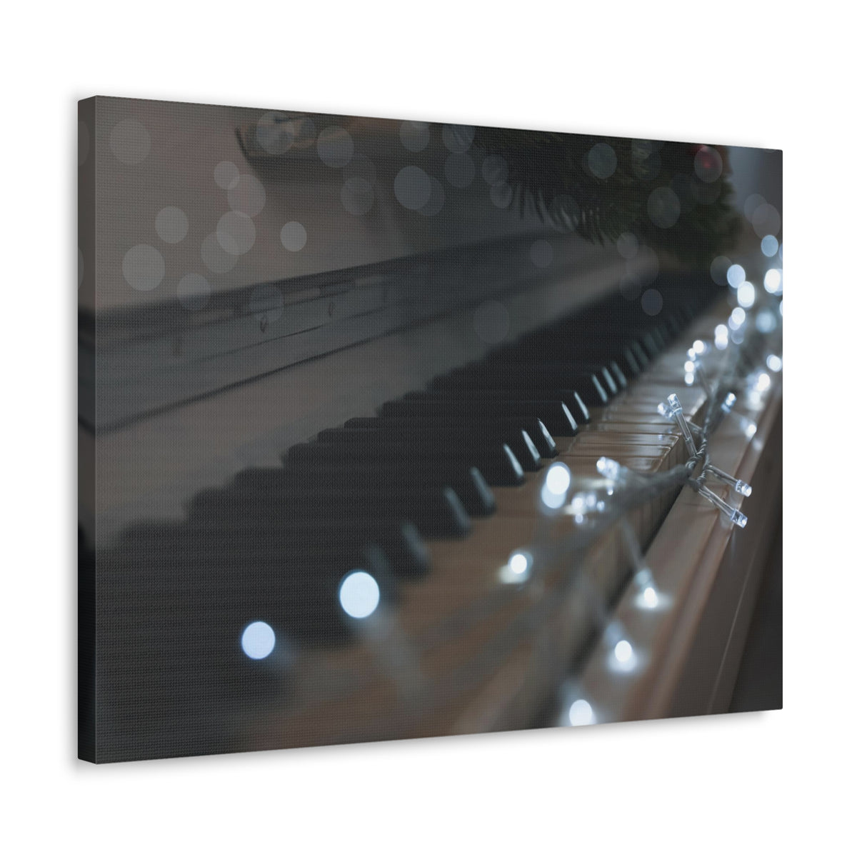 Glowing Fairy Lights on Piano Keys Music Lover's Delight Piano Keyboard Canvas Wall Art for Home Decor Ready-to-Hang-Express Your Love Gifts