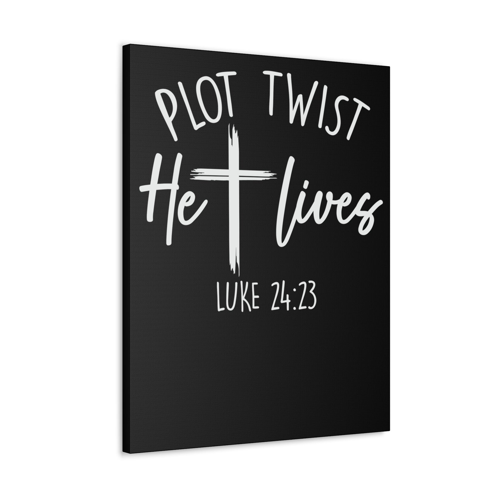 Scripture Walls Luke 24:23 Plot Twist Bible Verse Canvas Christian Wall Art Ready to Hang Unframed-Express Your Love Gifts