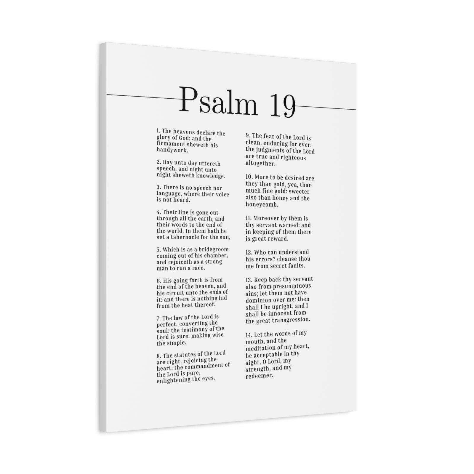 Scripture Canvas Declare The Glory Of God Psalm 19 Christian Wall Art Bible Verse Print Ready to Hang-Express Your Love Gifts