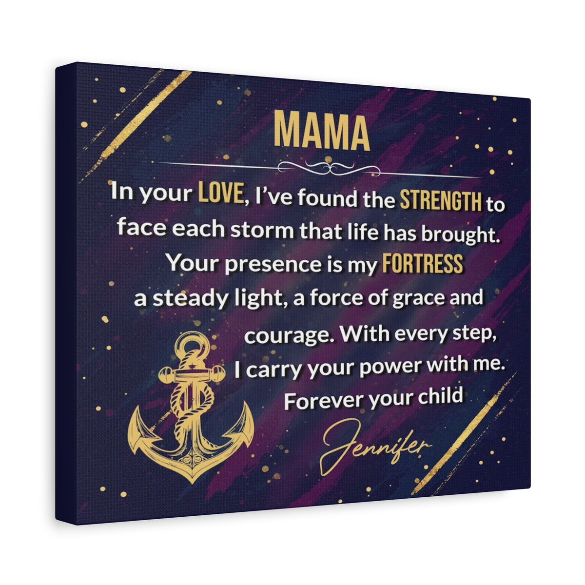 Personalized To Mom In Your Love I Find Strength Custom Canvas Wall Art-Express Your Love Gifts