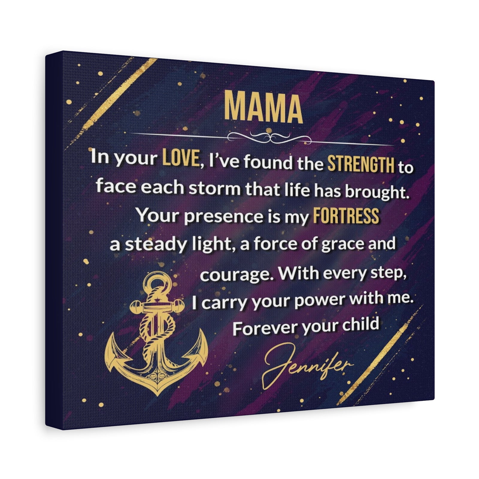 Personalized To Mom In Your Love I Find Strength Custom Canvas Wall Art-Express Your Love Gifts
