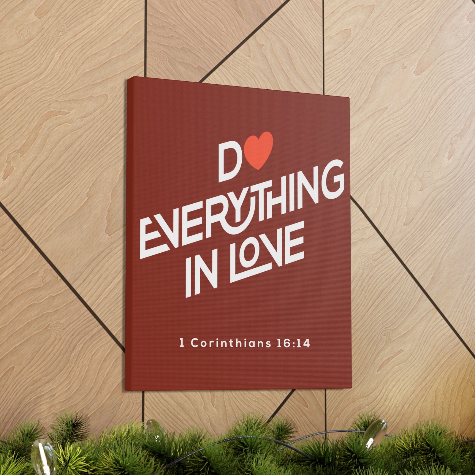 Scripture Canvas Do Everything In Love 1 Corinthians 16:14 Christian Wall Art Bible Verse Print Ready To Hang-Express Your Love Gifts