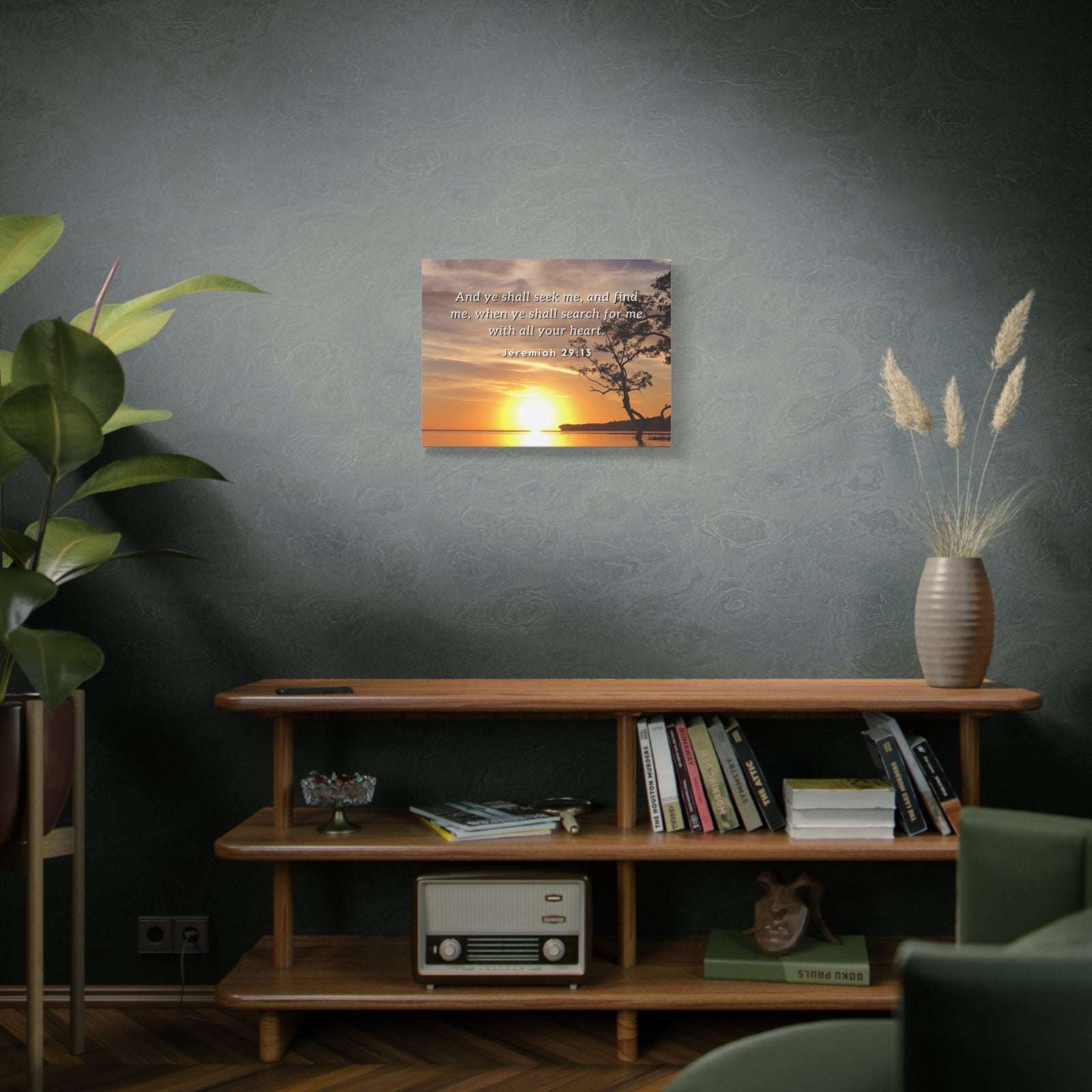 Scripture Walls All Your Heart Jeremiah 29:13 Bible Verse Canvas Christian Wall Art Ready to Hang-Express Your Love Gifts
