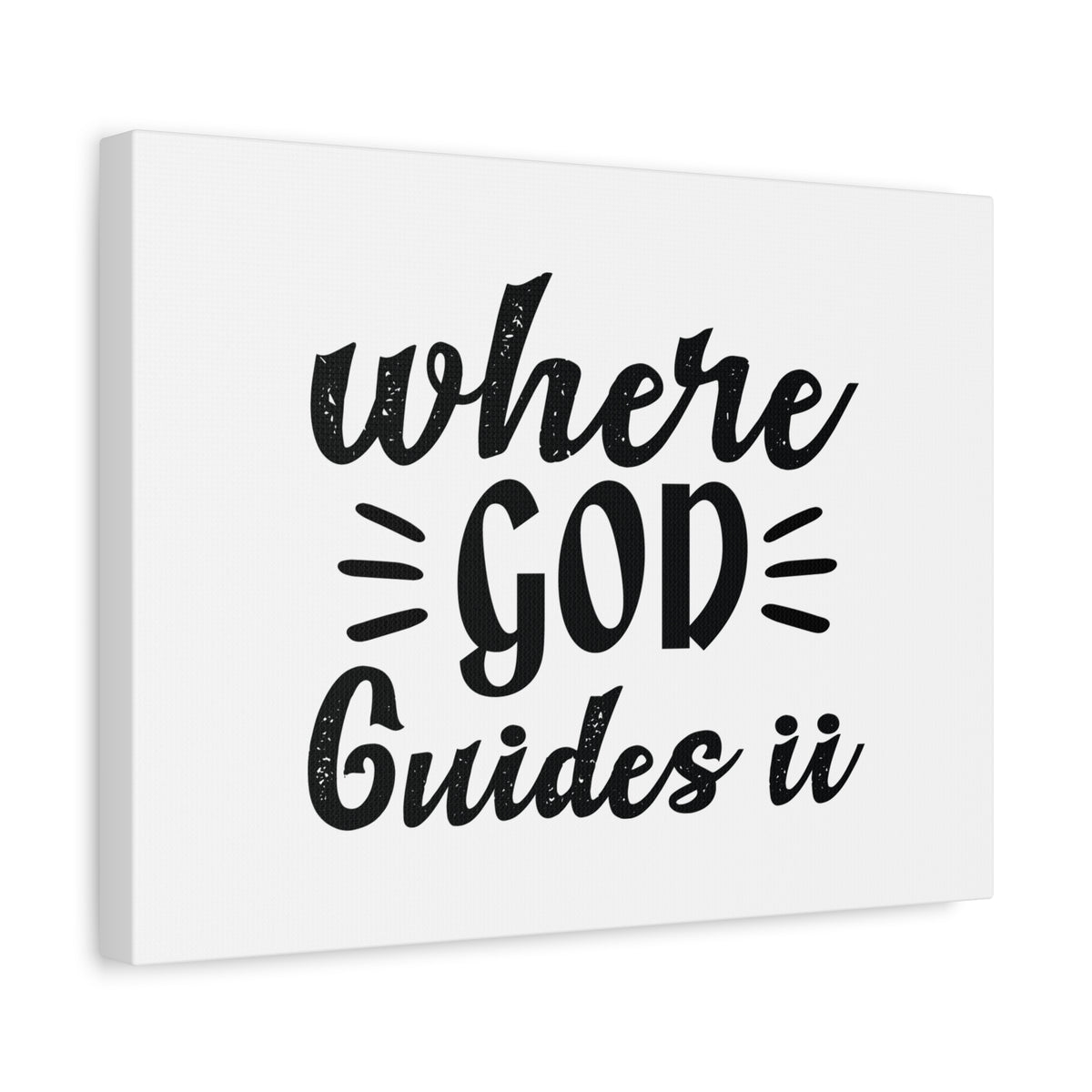 Scripture Canvas Where God Guides U Psalm 119:105 Christian Wall Art Bible Verse Print Ready to Hang-Express Your Love Gifts