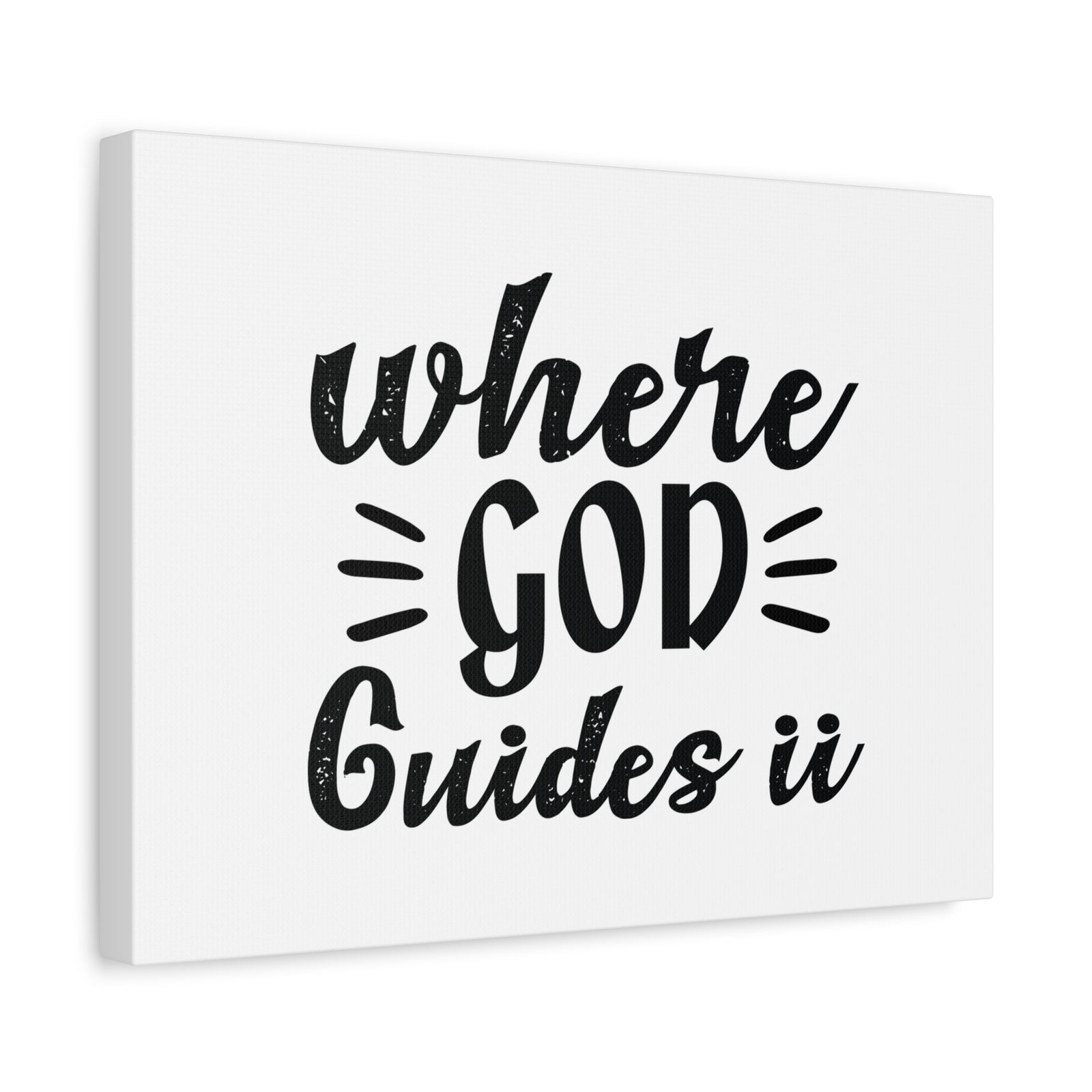 Scripture Canvas Where God Guides U Psalm 119:105 Christian Wall Art Bible Verse Print Ready to Hang-Express Your Love Gifts