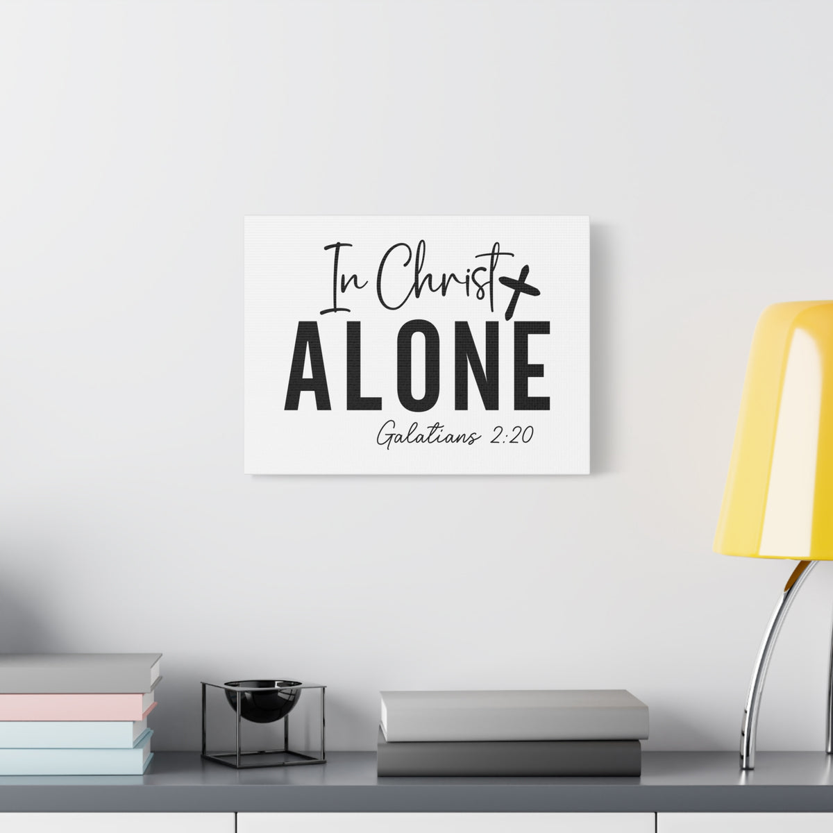 Scripture Walls Galatians 2:20 In Christ Alone Bible Verse Canvas Christian Wall Art Ready to Hang Unframed-Express Your Love Gifts