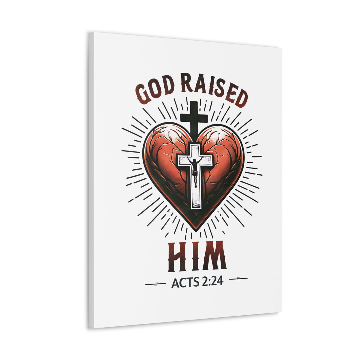 Scripture Walls Acts 2:24 God Raised Him Bible Verse Canvas Christian Wall Art Ready to Hang Unframed-Express Your Love Gifts