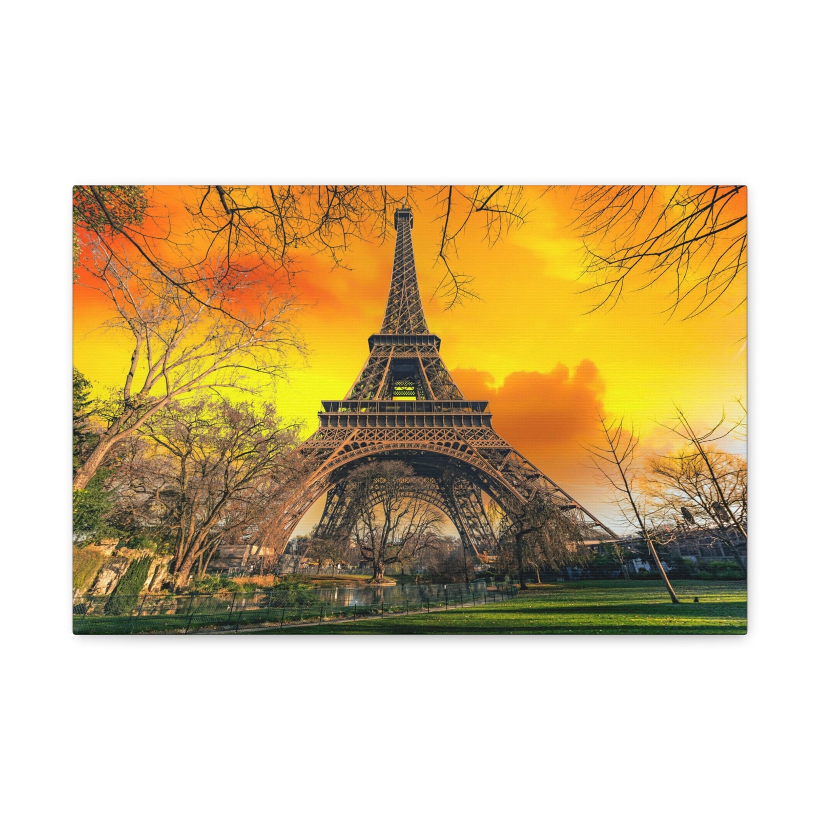 Fantastic View of Paris Eiffel Paris Eiffel Tower Couple France Canvas Artwork High-Quality Breathtaking French City for Home Decor Ready to Hang-Express Your Love Gifts