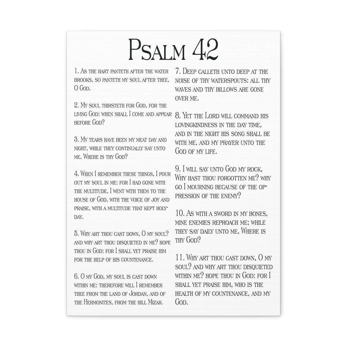 Scripture Walls Satisfy My Thirsty Soul Psalm 42:6 Christian Wall Art Print Ready to Hang-Express Your Love Gifts