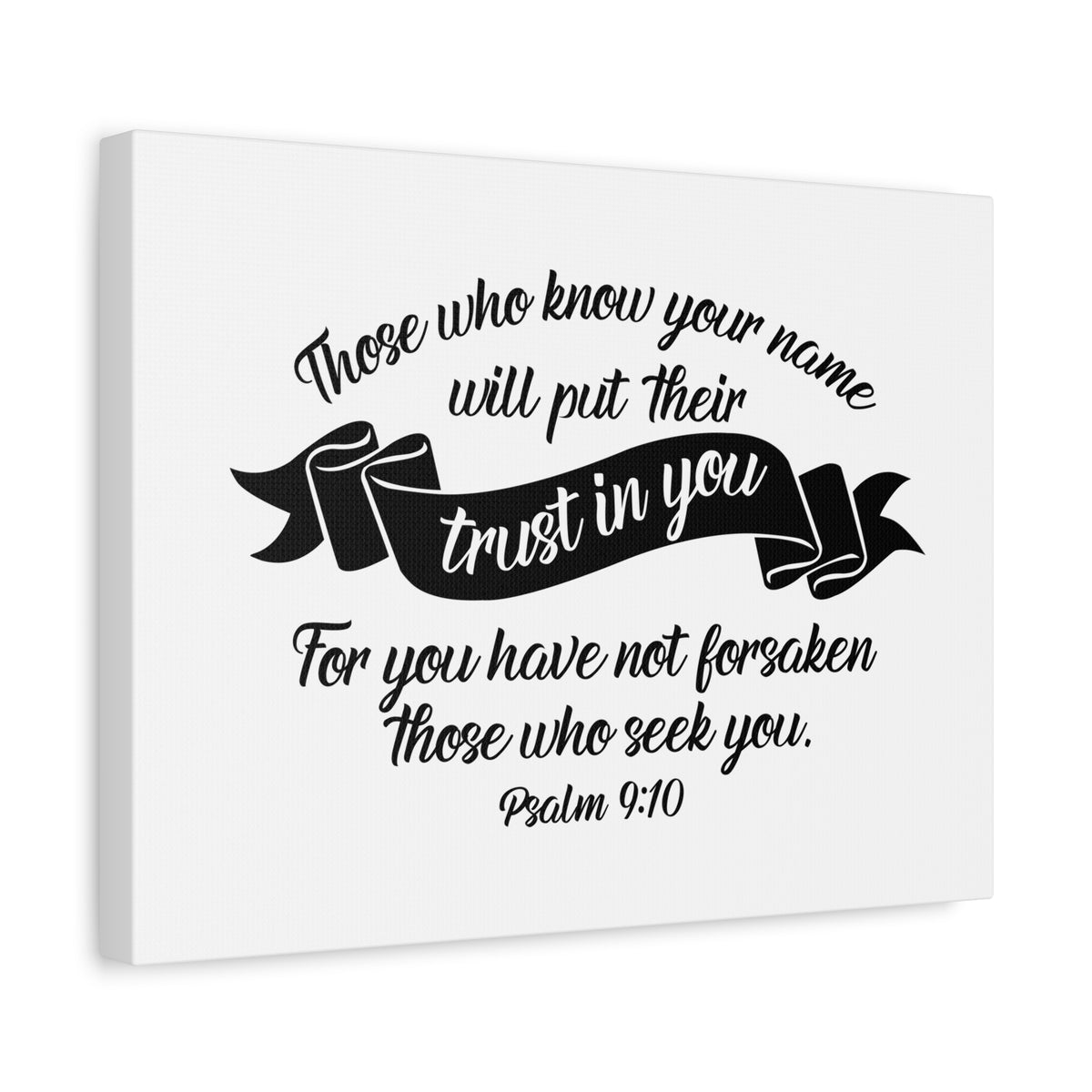Scripture Canvas Trust In You Psalm 9:10 Christian Wall Art Bible Verse Print Ready to Hang-Express Your Love Gifts