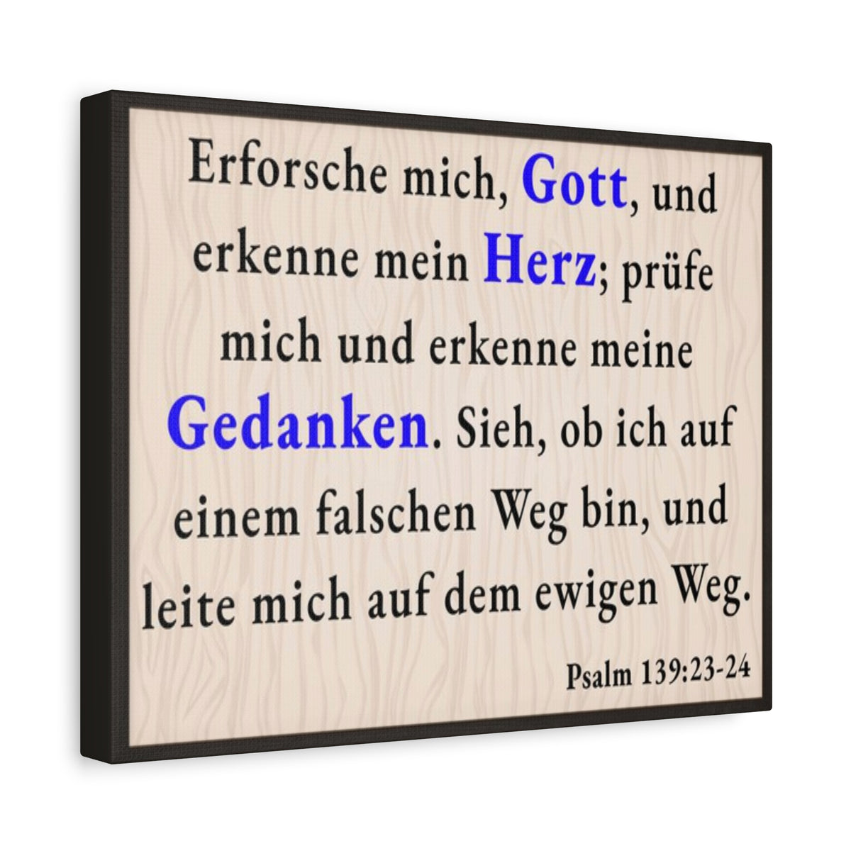 Scripture Walls Psalm 139:23-24 Search Me God German Bible Verse Canvas Christian Wall Art Ready to Hang Unframed-Express Your Love Gifts