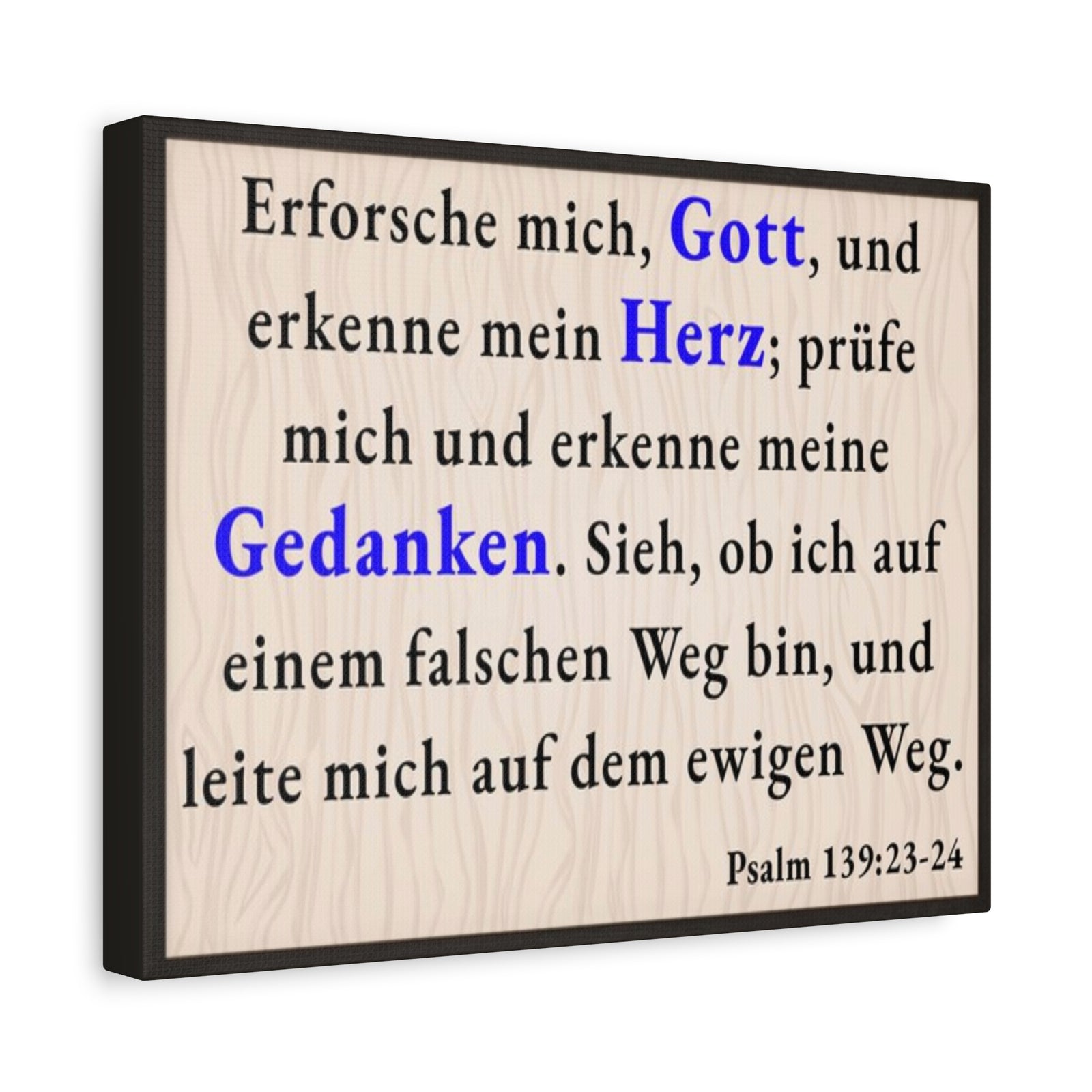 Scripture Walls Psalm 139:23-24 Search Me God German Bible Verse Canvas Christian Wall Art Ready to Hang Unframed-Express Your Love Gifts