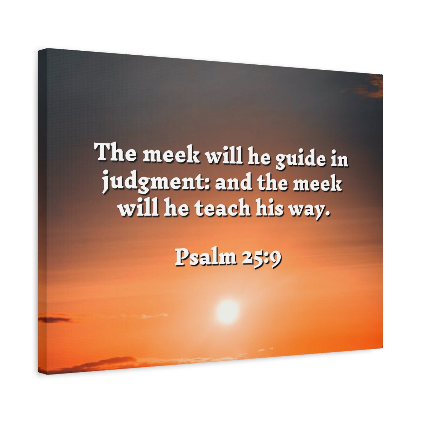 Scripture Walls Guide In Judgement Psalm 25:9 Bible Verse Canvas Christian Wall Art Ready to Hang-Express Your Love Gifts