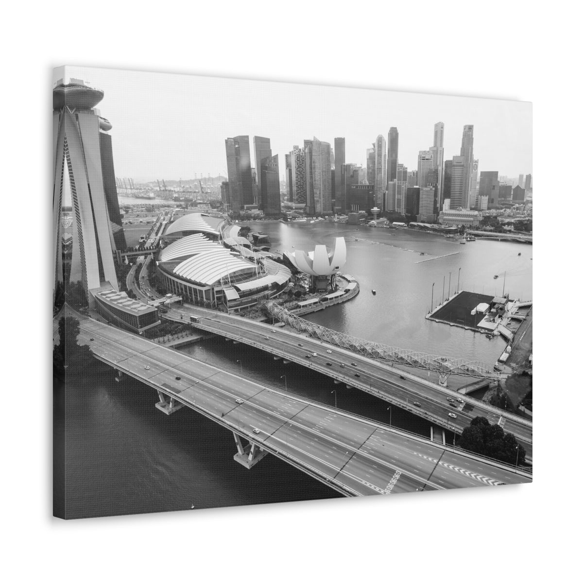 Singapore Skyline Canvas Artwork High-Quality Breathtaking Stunning Cityscape for Home Decor Ready to Hang-Express Your Love Gifts