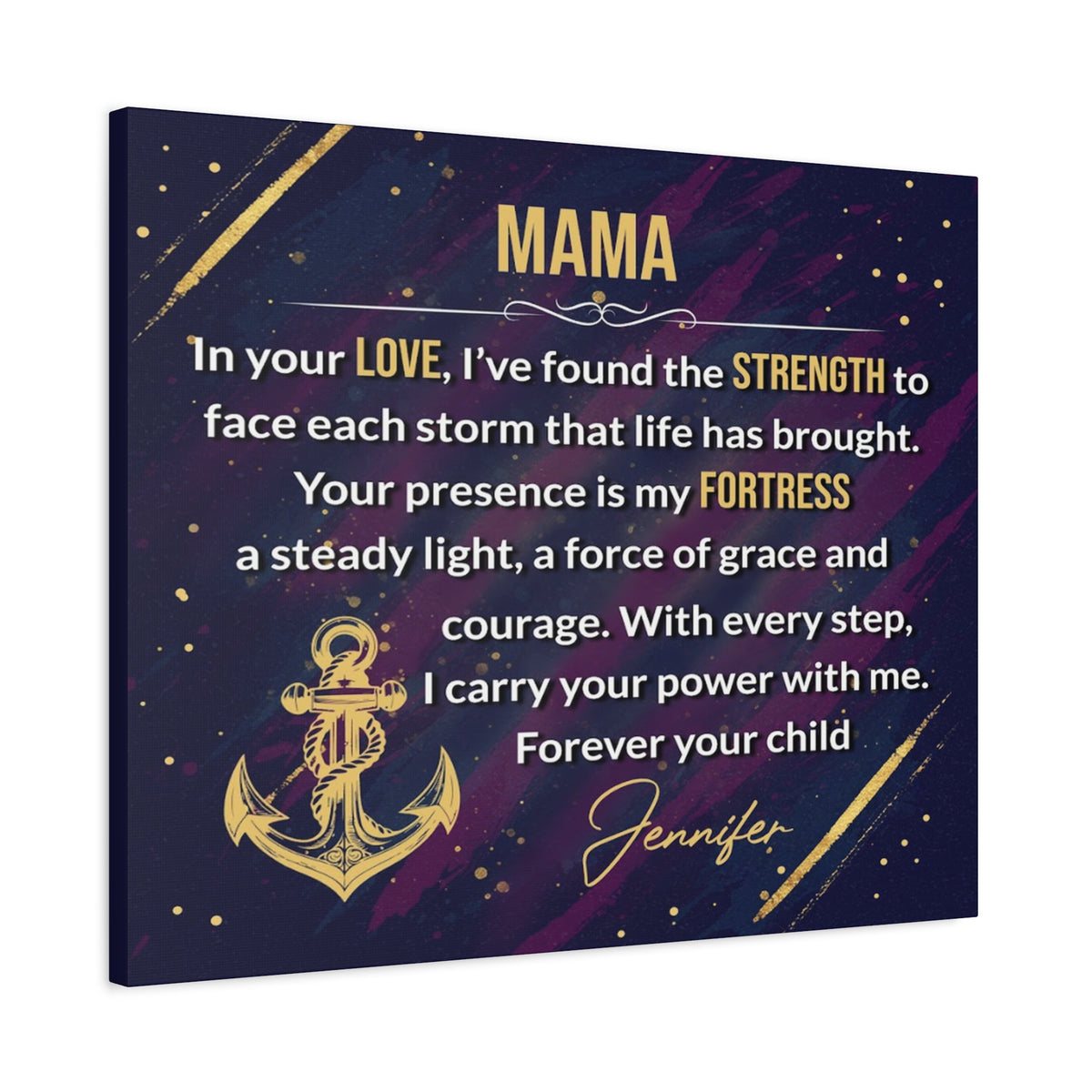 Personalized To Mom In Your Love I Find Strength Custom Canvas Wall Art-Express Your Love Gifts