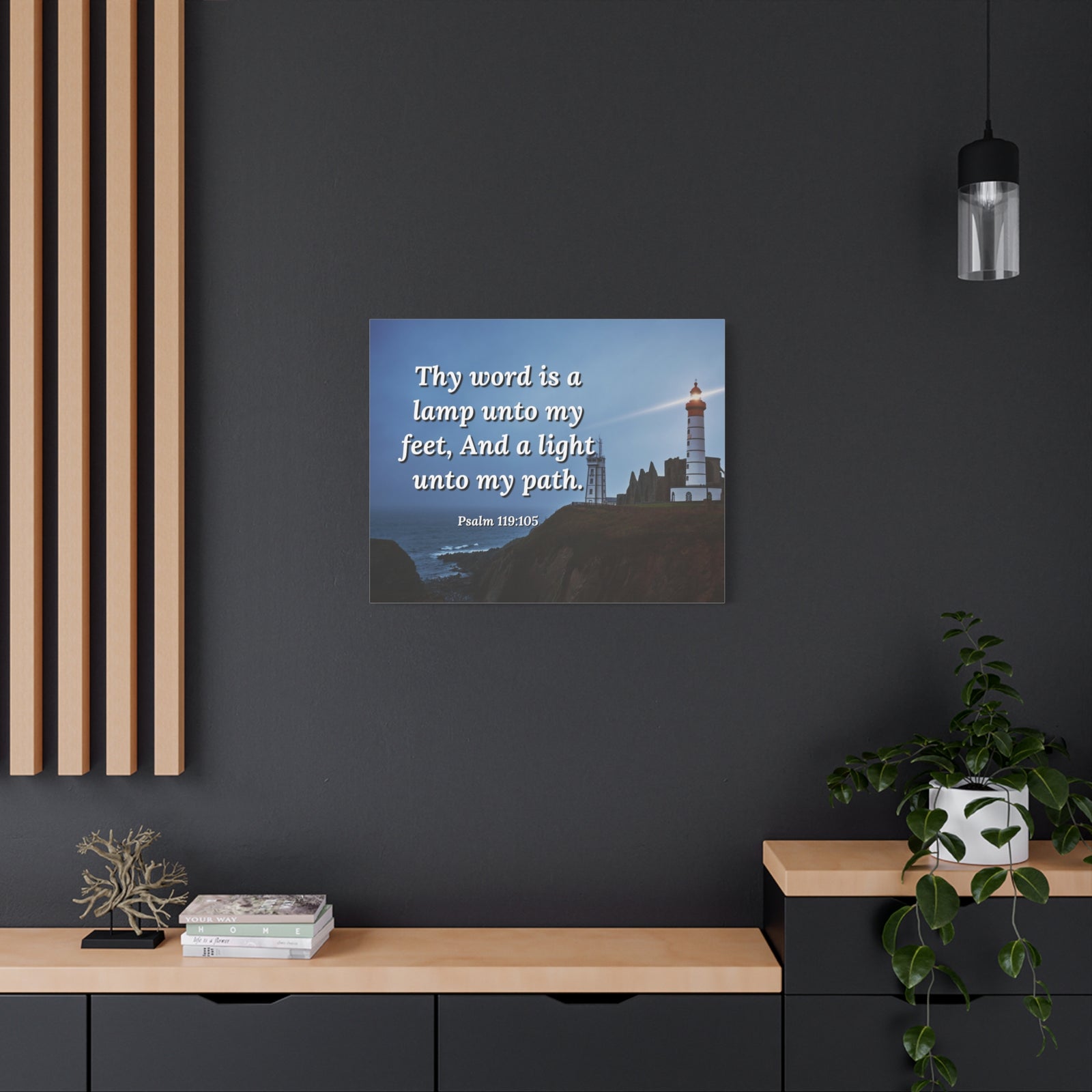 Scripture Walls A Lamp Unto My Feet Psalm 119:105 Bible Verse Canvas Christian Wall Art Ready to Hang-Express Your Love Gifts
