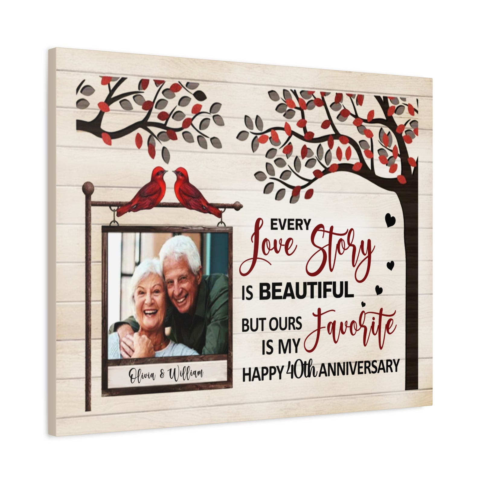 Personalized Every Love Story Is Beautiful, But Ours Is My Favorite – Anniversary Canvas Wall Art-Express Your Love Gifts