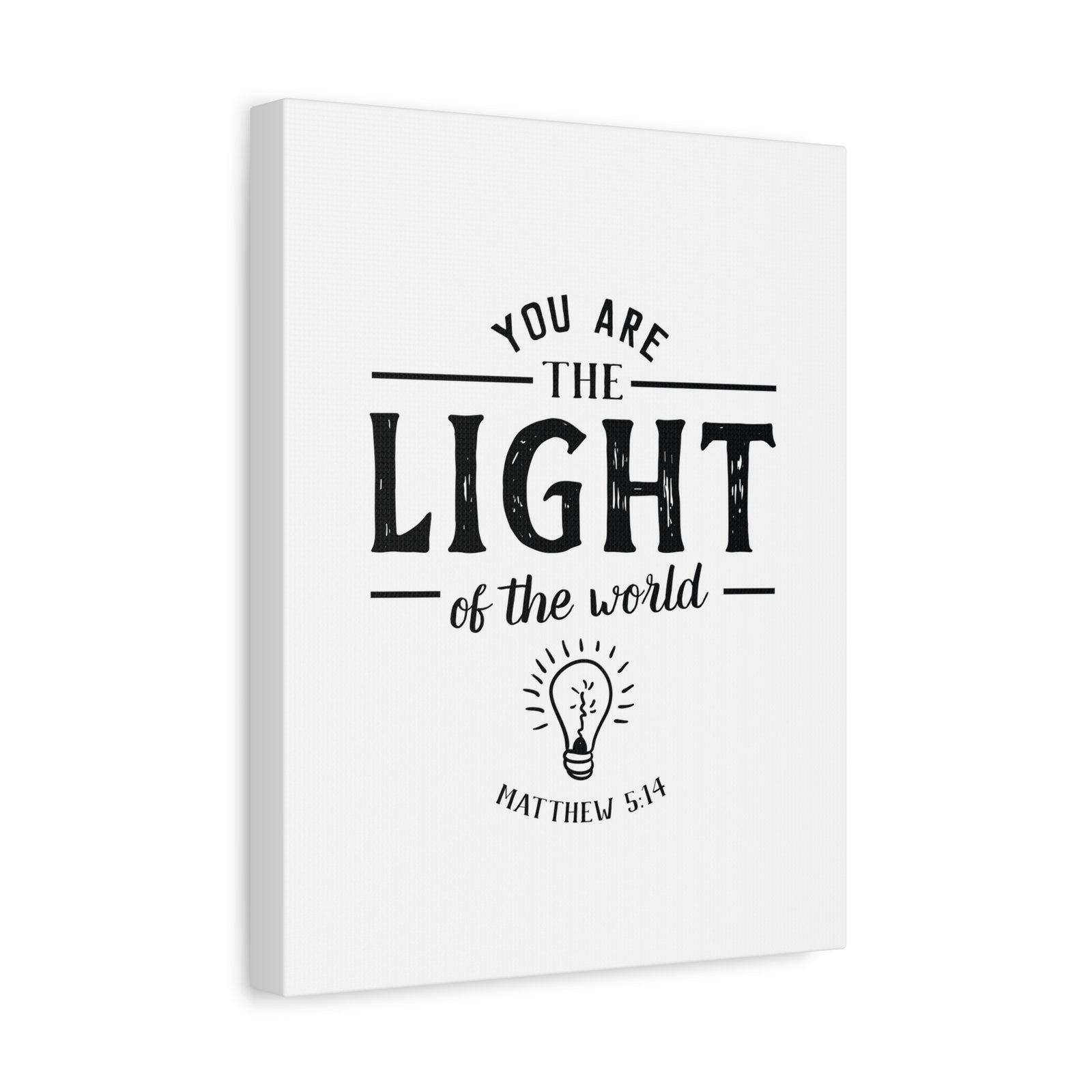 Scripture Canvas You Are The Light Matthew 5:14 Christian Wall Art Bible Verse Print Ready To Hang-Express Your Love Gifts