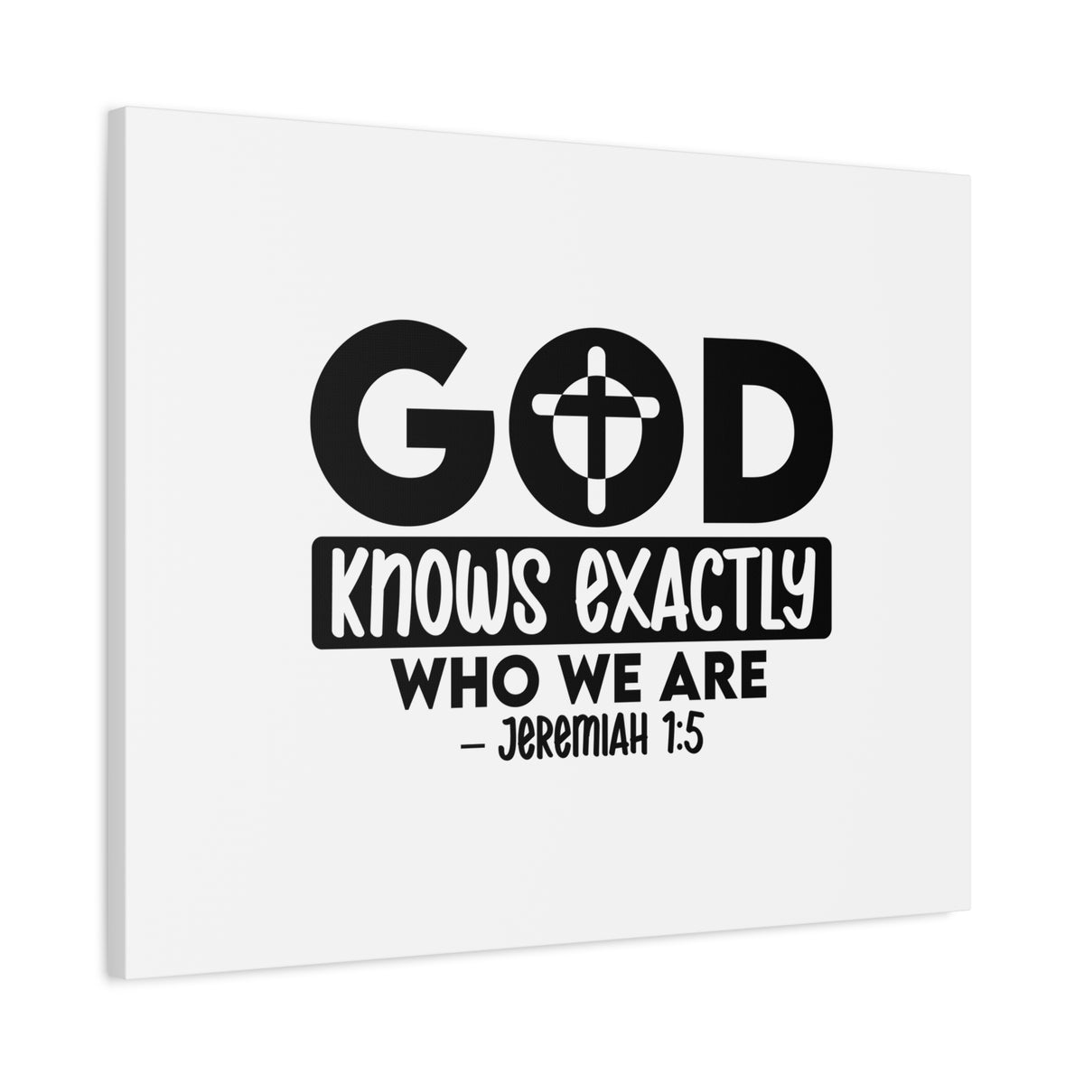 Scripture Walls Jeremiah 1:5 God Knows Exactly Bible Verse Canvas Christian Wall Art Ready to Hang Unframed-Express Your Love Gifts