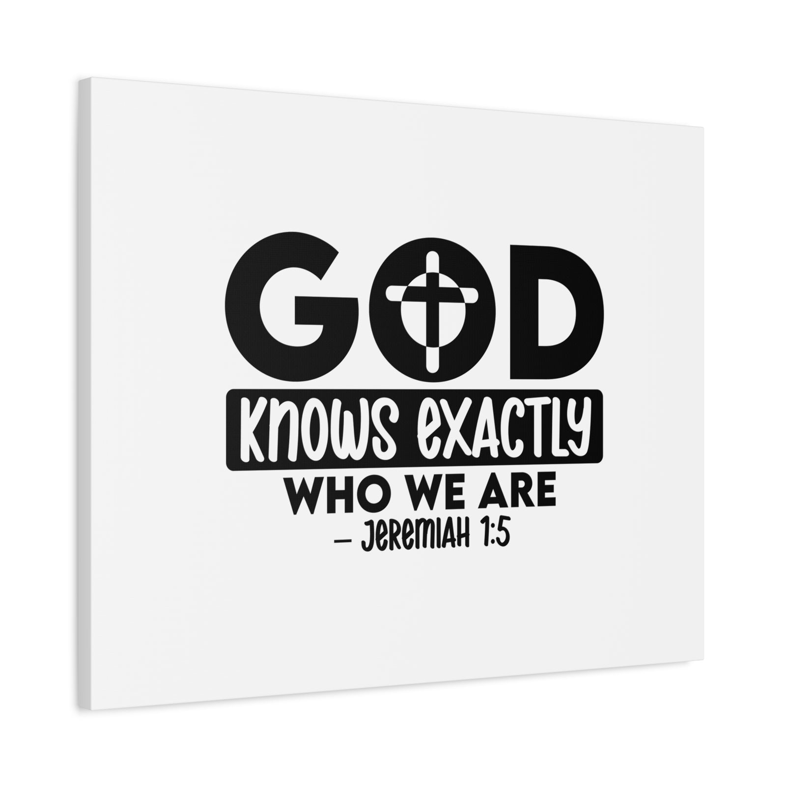 Scripture Walls Jeremiah 1:5 God Knows Exactly Bible Verse Canvas Christian Wall Art Ready to Hang Unframed-Express Your Love Gifts