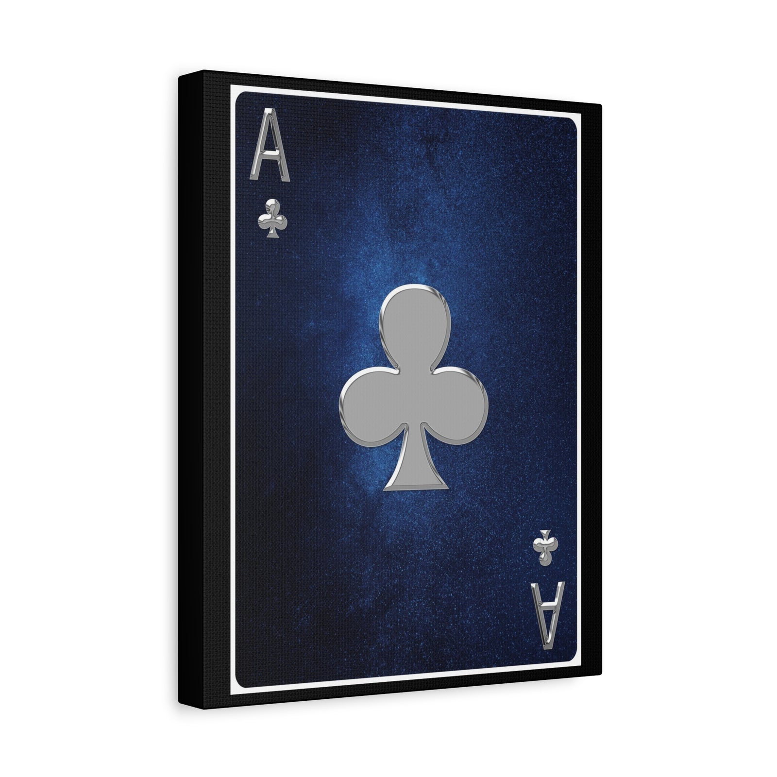 Ace Of Clubs Space Background Playing Card Canvas Wall Art for Home Decor Ready-to-Hang-Express Your Love Gifts