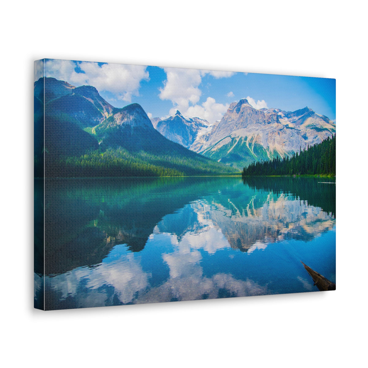 Mountain Lake Winter Nature Wilderness Photography Canvas Wall Art for Home Decor Ready-to-Hang-Express Your Love Gifts