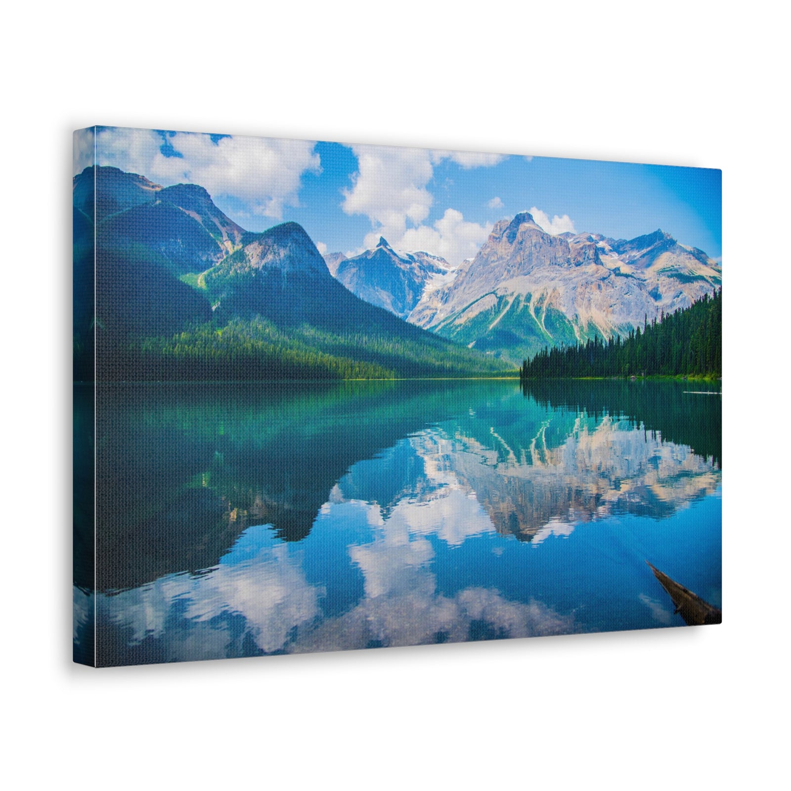 Mountain Lake Winter Nature Wilderness Photography Canvas Wall Art for Home Decor Ready-to-Hang-Express Your Love Gifts