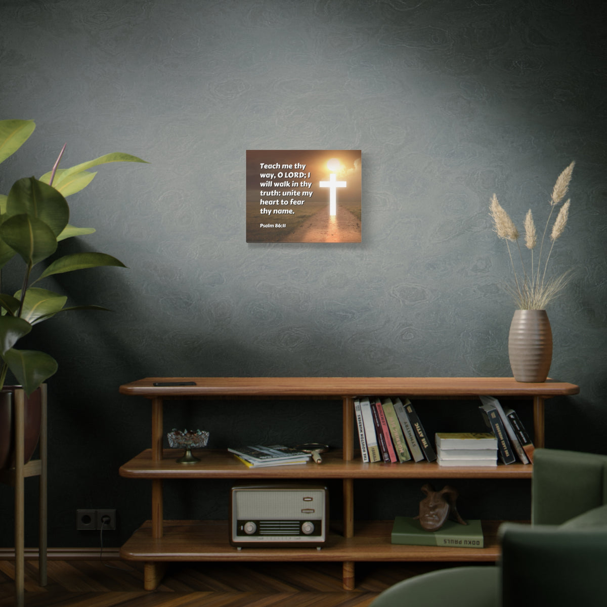 Scripture Canvas Unite My Heart Psalm 86:11 Christian Wall Art Bible Verse Print Ready to Hang-Express Your Love Gifts