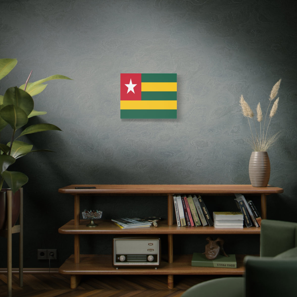 Togo Country Flag Canvas Vibrant Wall Art Unframed Home Decor-Express Your Love Gifts