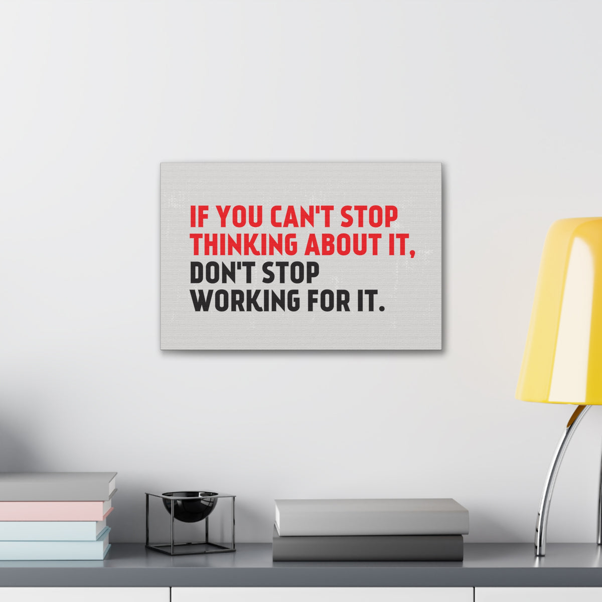 Inspirational Wall Art Thinking About It Motivation Wall Decor for Home Office Gym Inspiring Success Quote Print Ready to Hang-Express Your Love Gifts