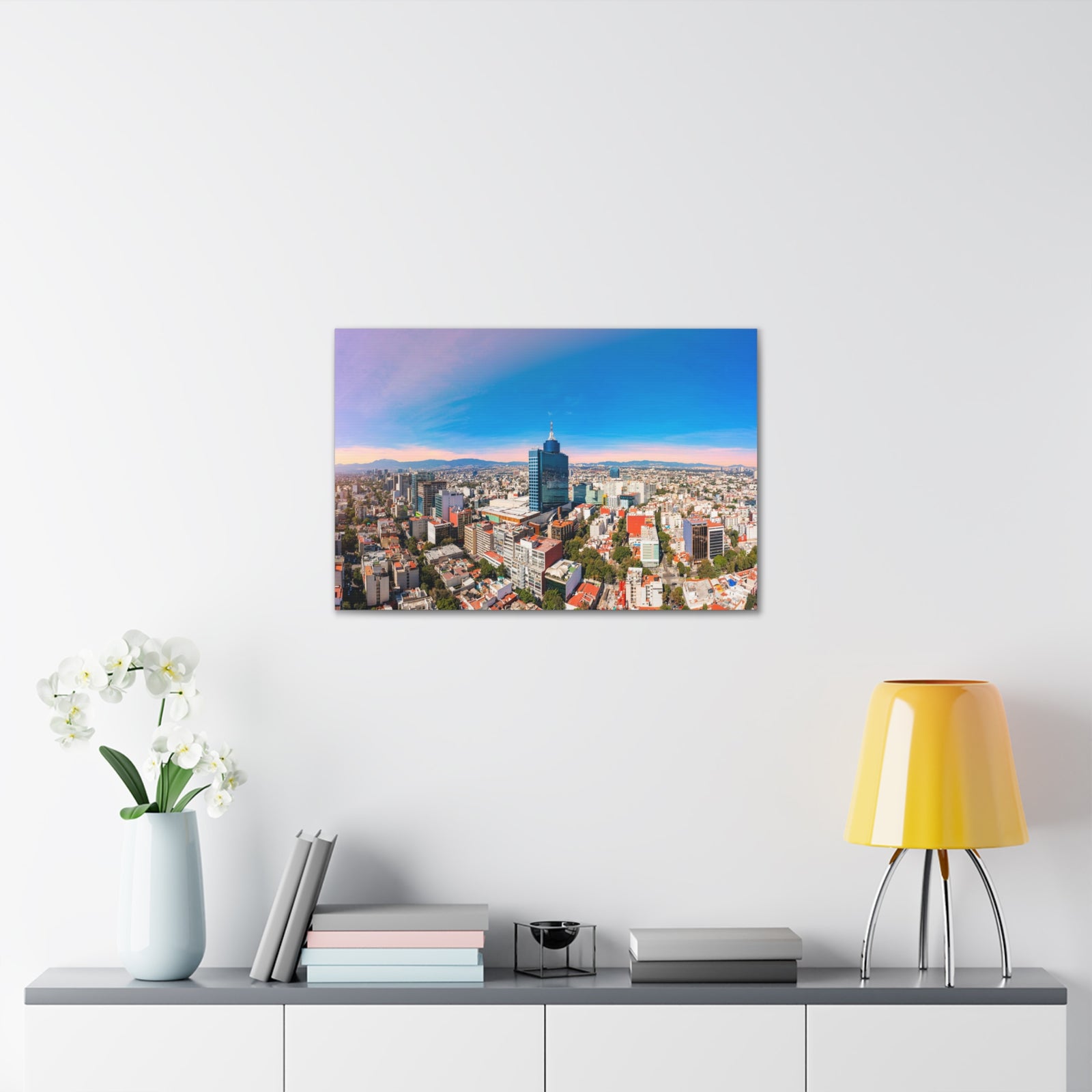 Mexico City Daytime Skyline Canvas Artwork High-Quality Breathtaking Stunning Cityscape for Home Decor Ready to Hang-Express Your Love Gifts