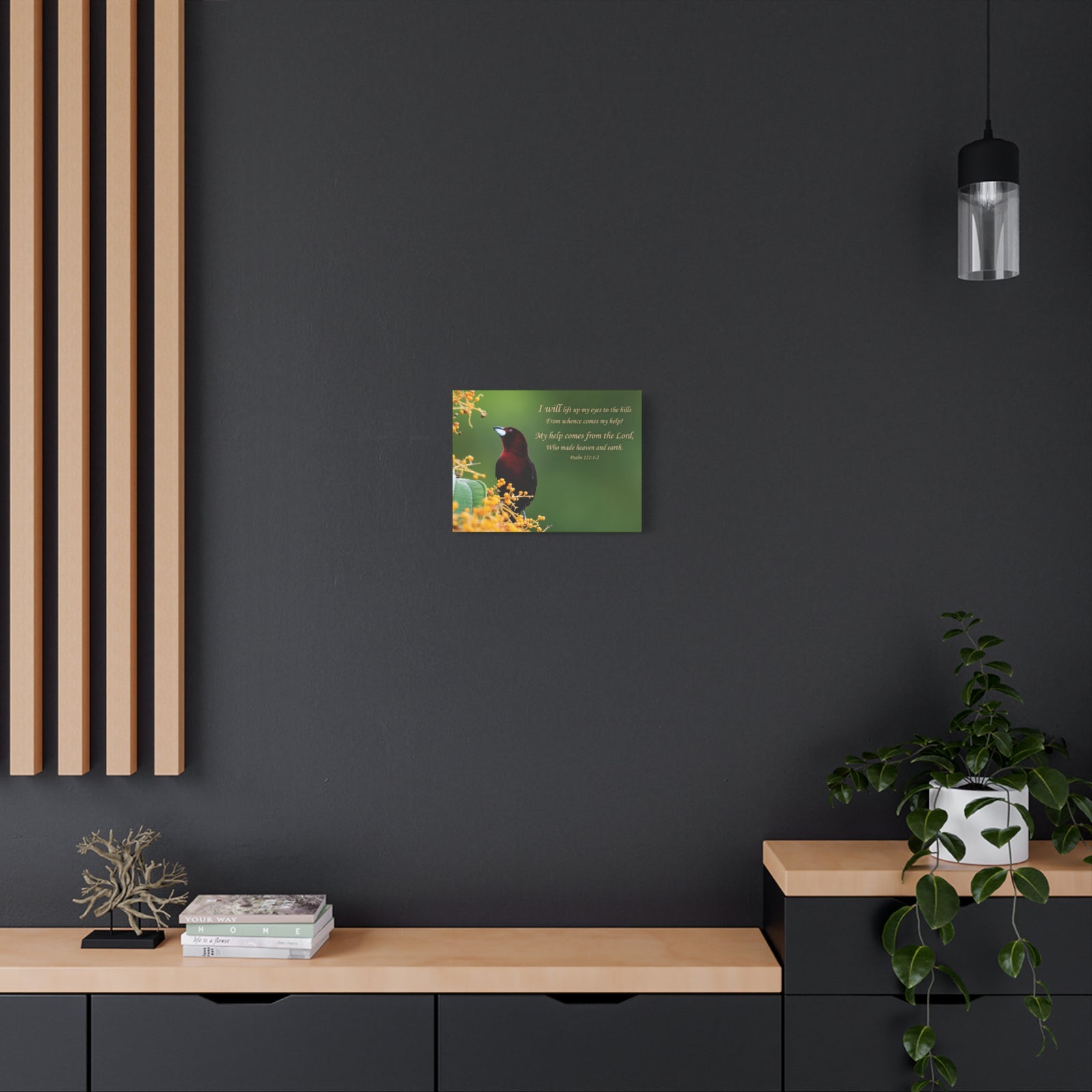 Scripture Walls Psalm 121:1-2 Heaven and Earth Bible Verse Canvas Christian Wall Art Ready to Hang Unframed-Express Your Love Gifts