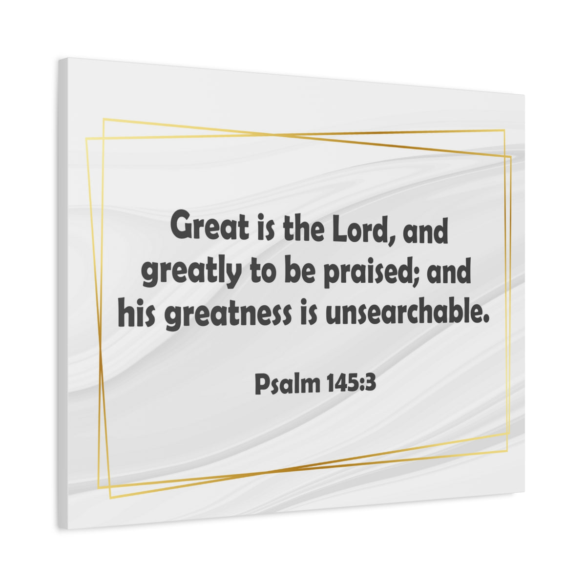 Bible Verse Canvas Great is the Lord Psalm 145:3 Christian Home Décor Wall Art Scripture Ready to Hang Faith Print-Express Your Love Gifts