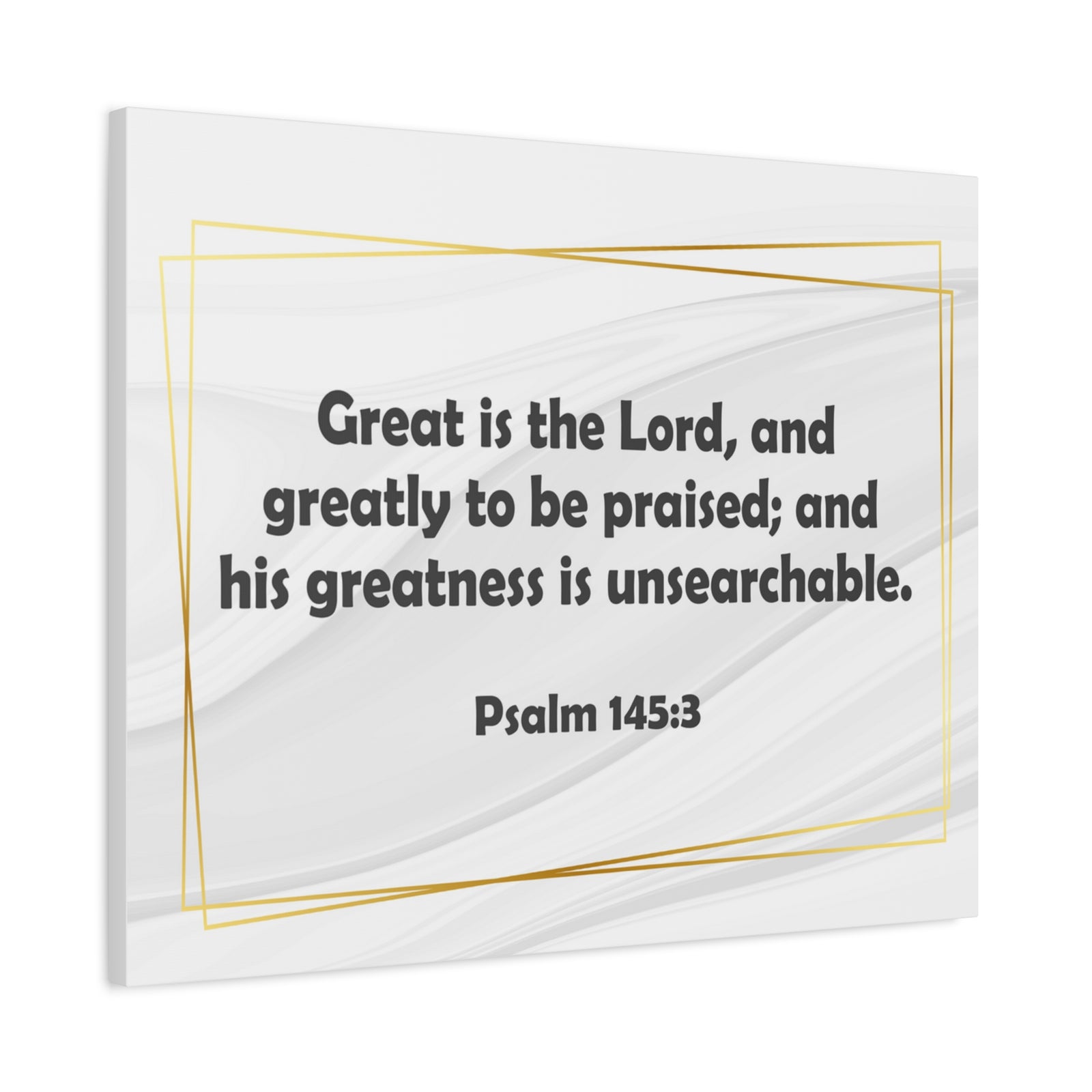 Bible Verse Canvas Great is the Lord Psalm 145:3 Christian Home Décor Wall Art Scripture Ready to Hang Faith Print-Express Your Love Gifts