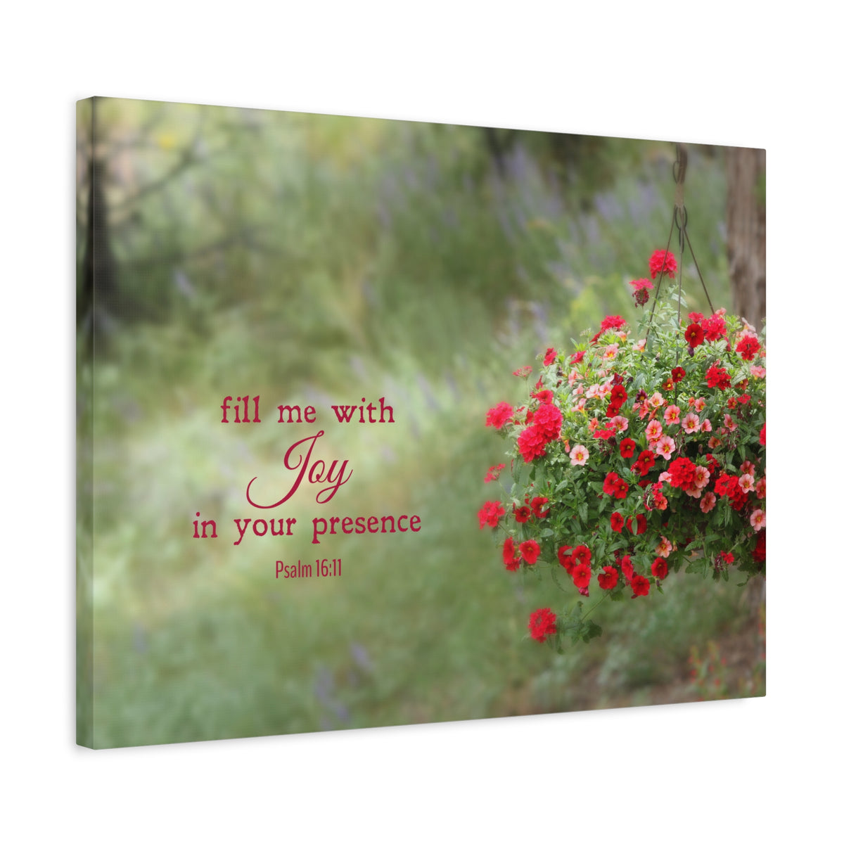 Scripture Canvas Your Presence Psalm 16:11 Christian Wall Art Bible Verse Print Ready to Hang-Express Your Love Gifts