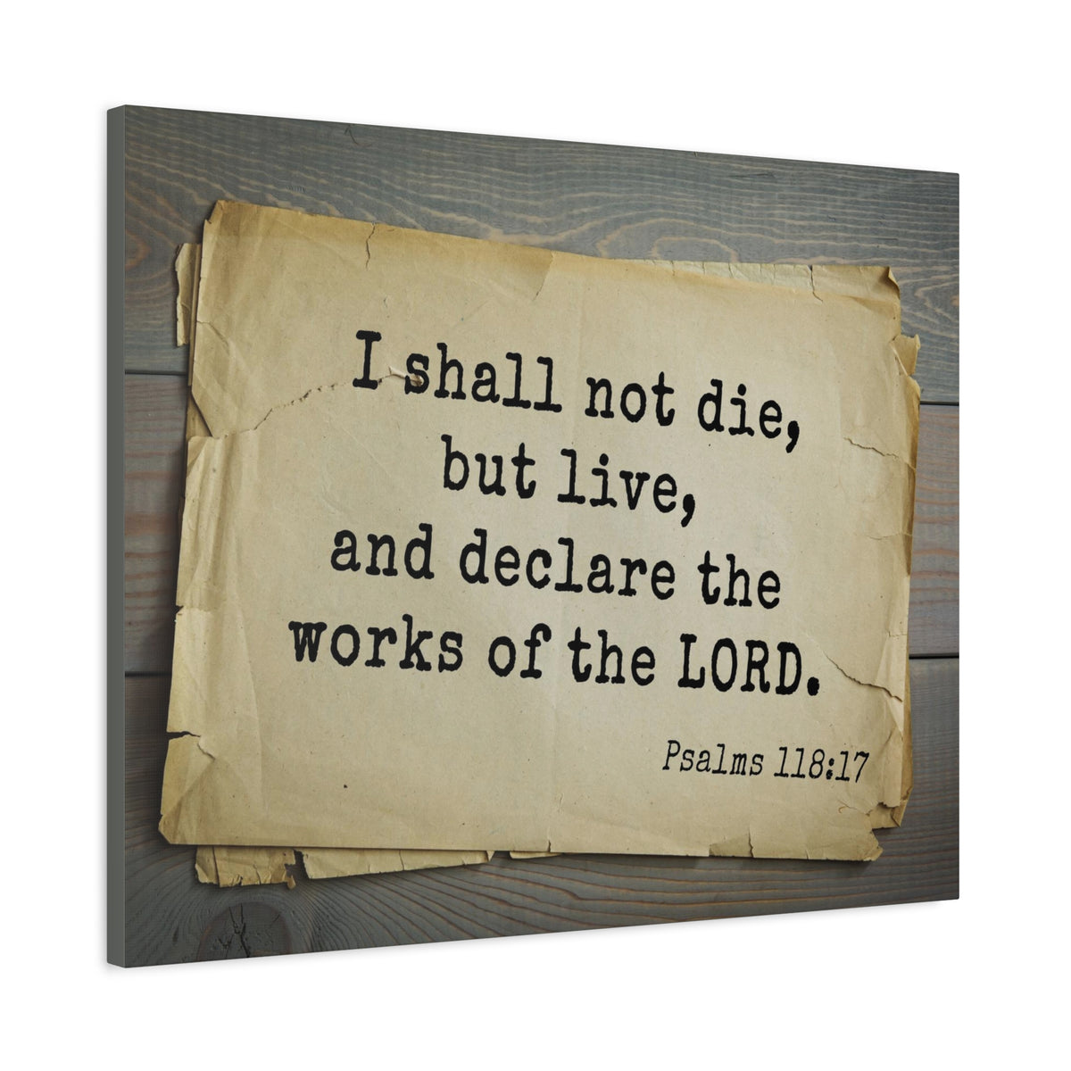 Scripture Walls Works Of The Lord Psalms 118:17 Bible Verse Canvas Christian Wall Art Bible Verse Print Ready To Hang-Express Your Love Gifts